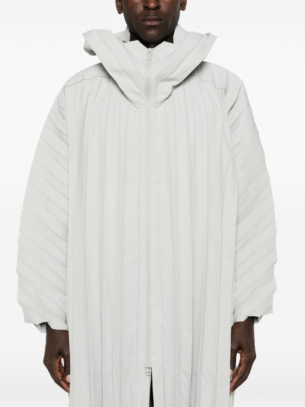 Edge pleated long coat - 5