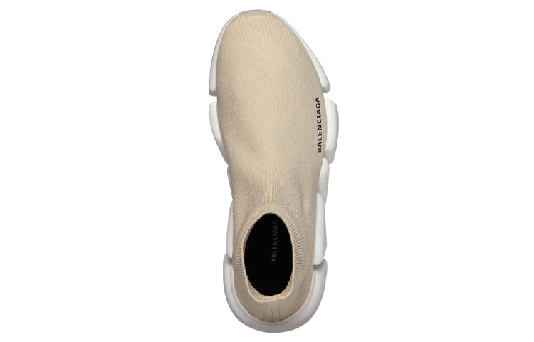 (WMNS) Balenciaga Speed 2.0 Trainers 'Rib-Knit Light Beige' 654045W2DI29195 - 3