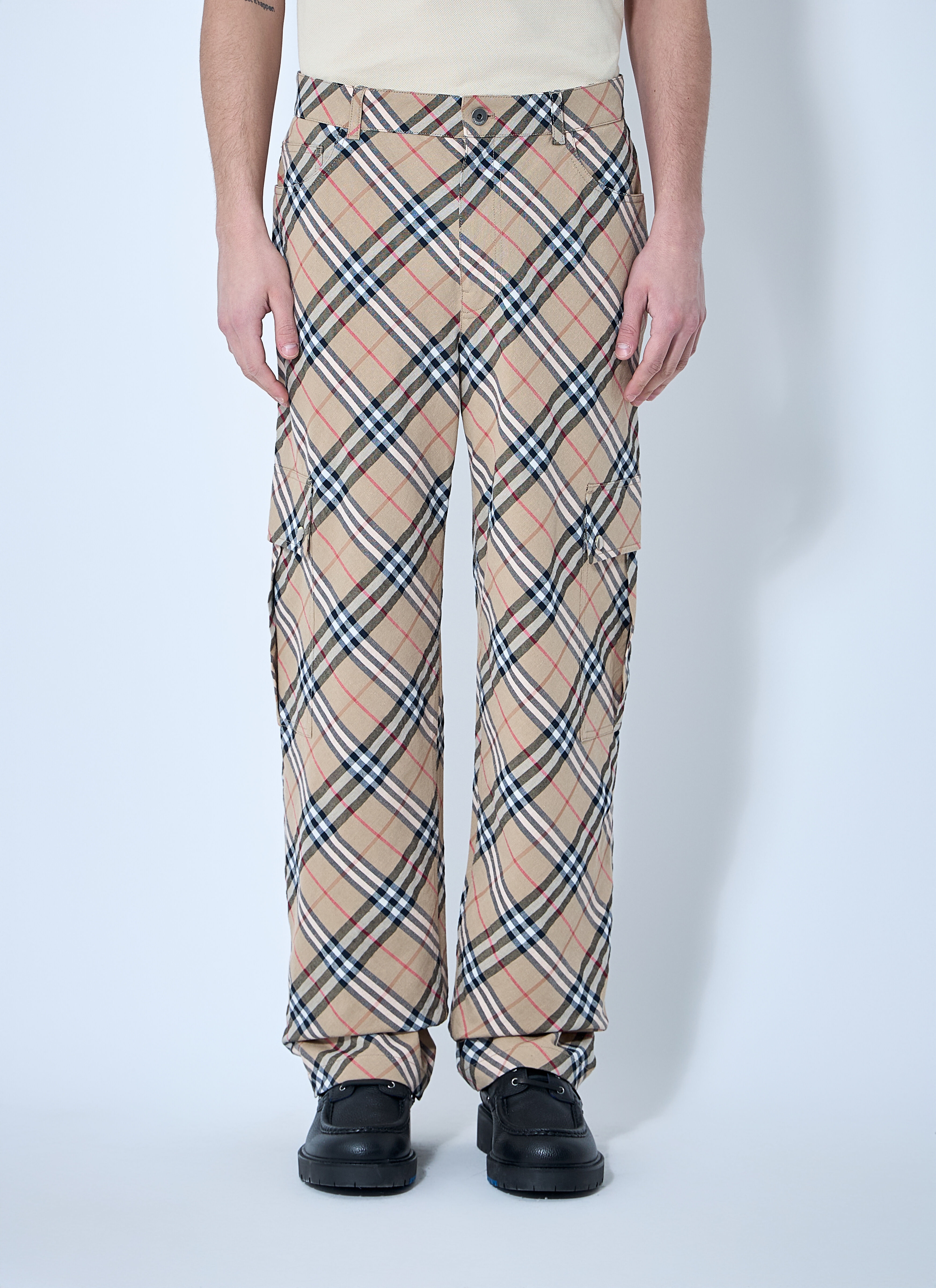 Check Linen-Blend Pants - 1