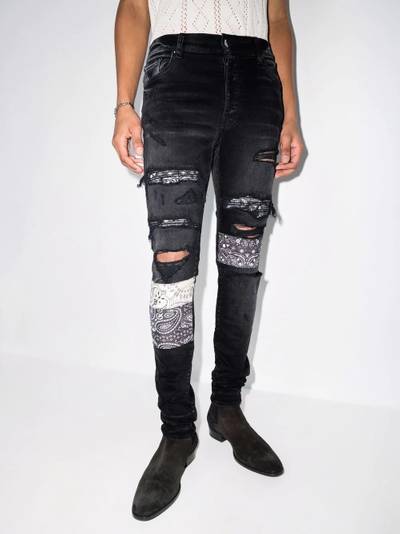 AMIRI bandana-print skinny jeans outlook