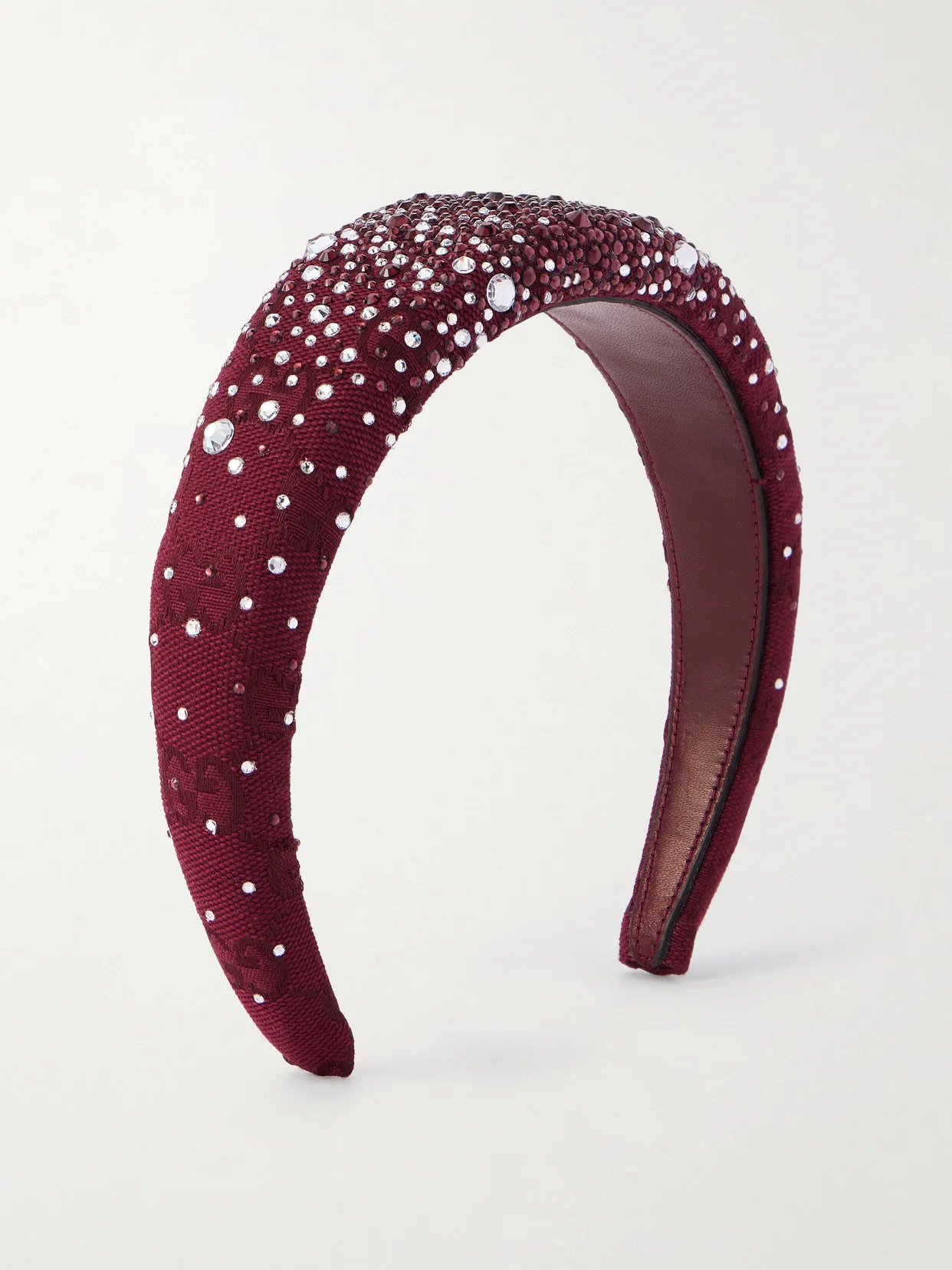 Ruth Crystal-embellished Padded Cotton-blend Jacquard Headband - 1