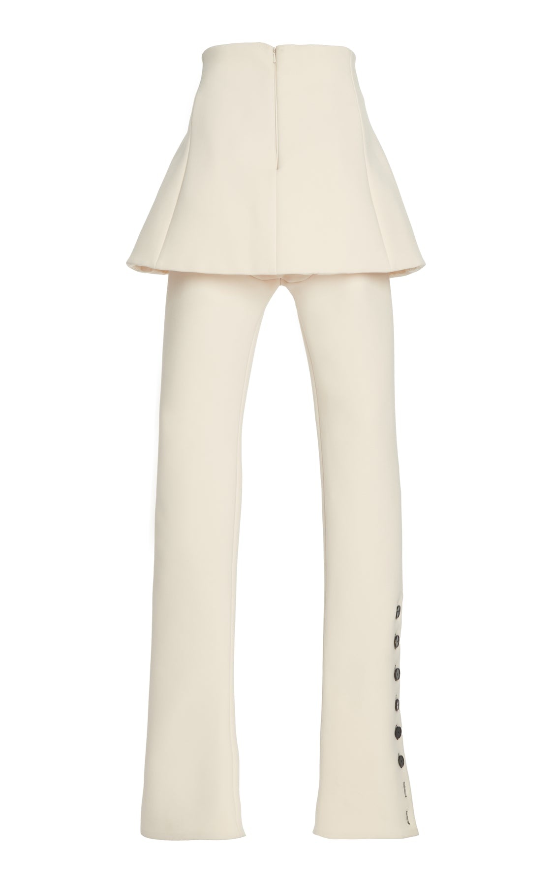 MULTI BUTTON BASQUE TROUSERS IVORY - 8