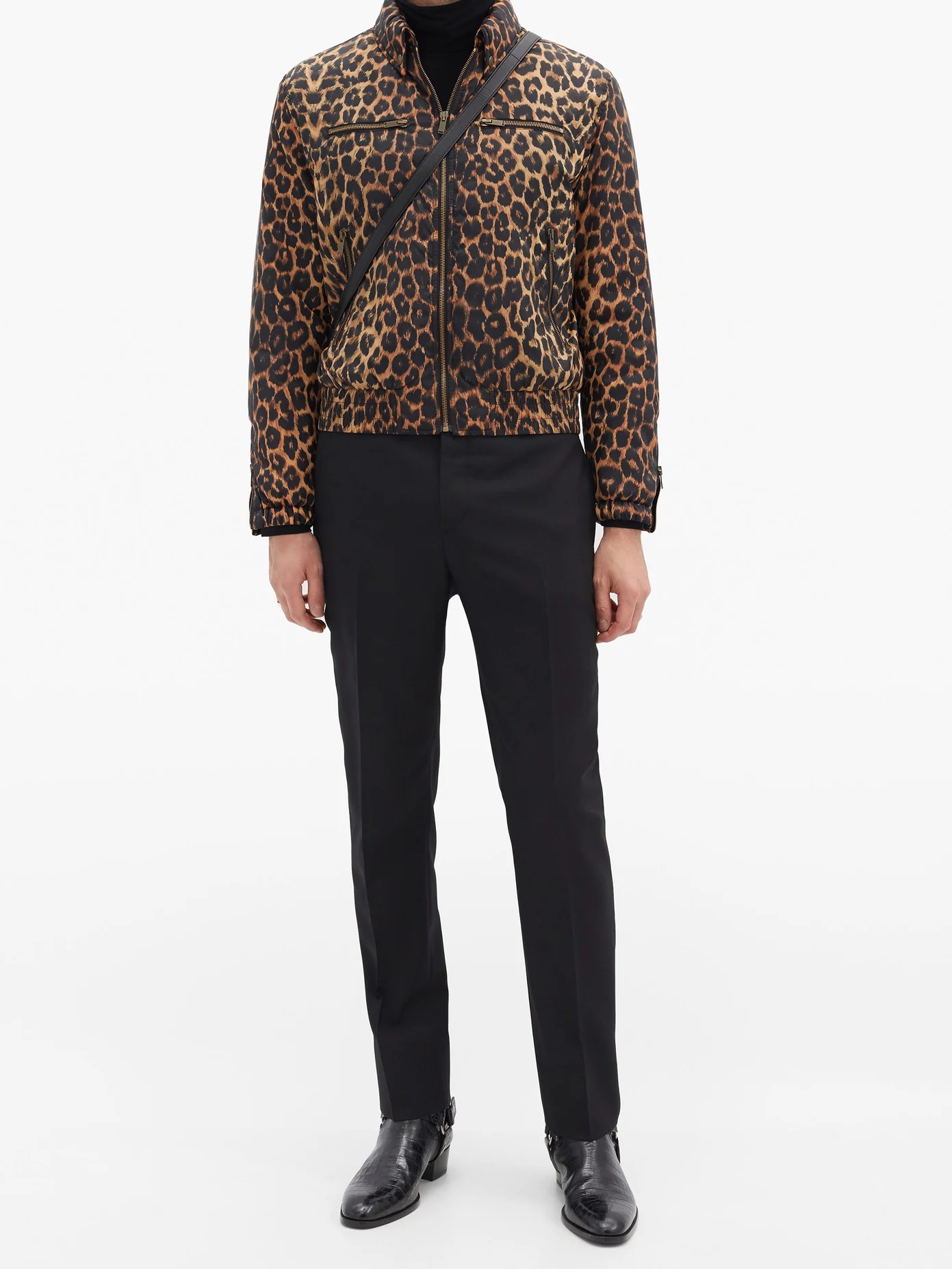 Leopard-print bomber jacket - 2