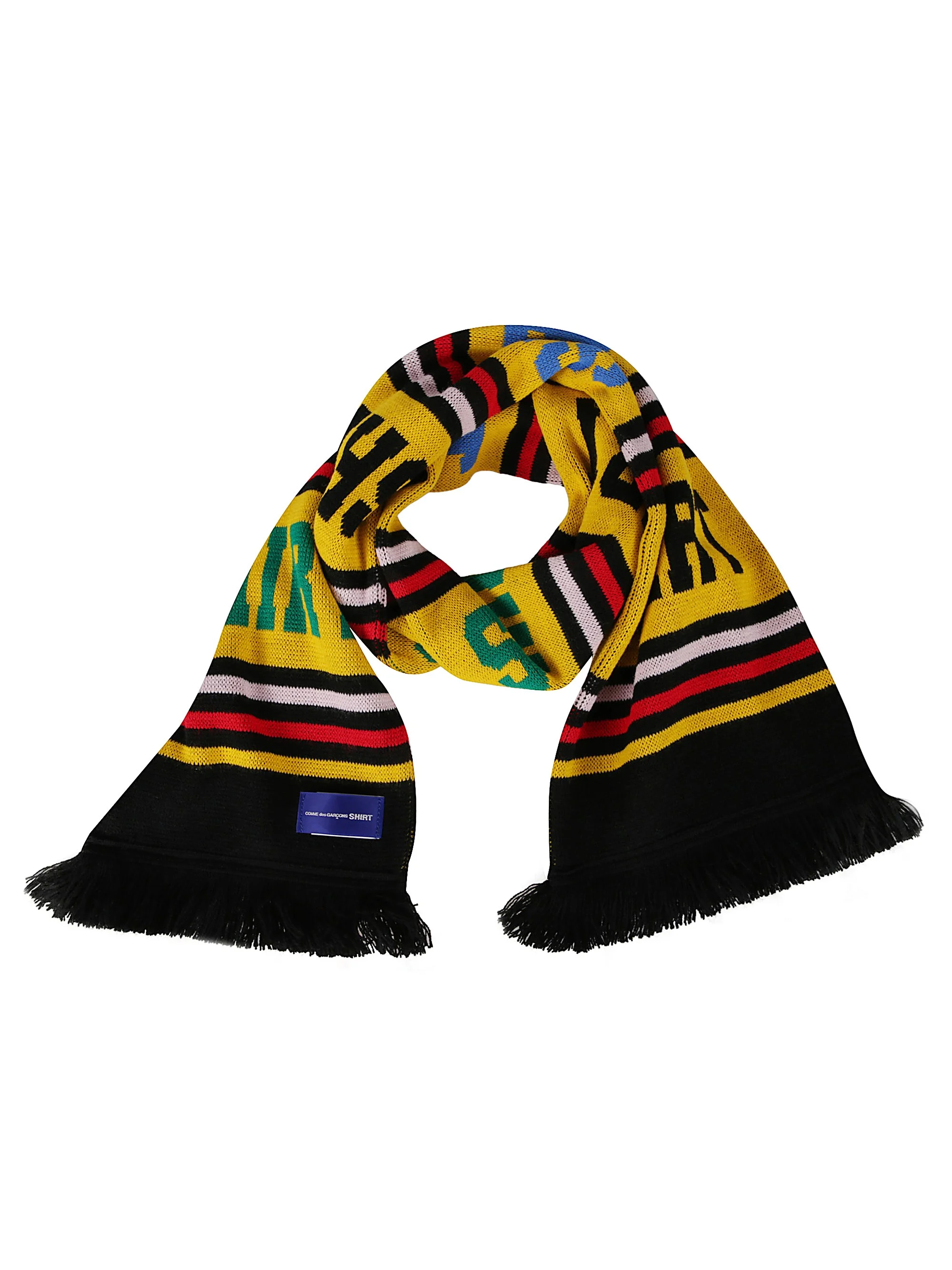 Scarf with logo and fringes - 1