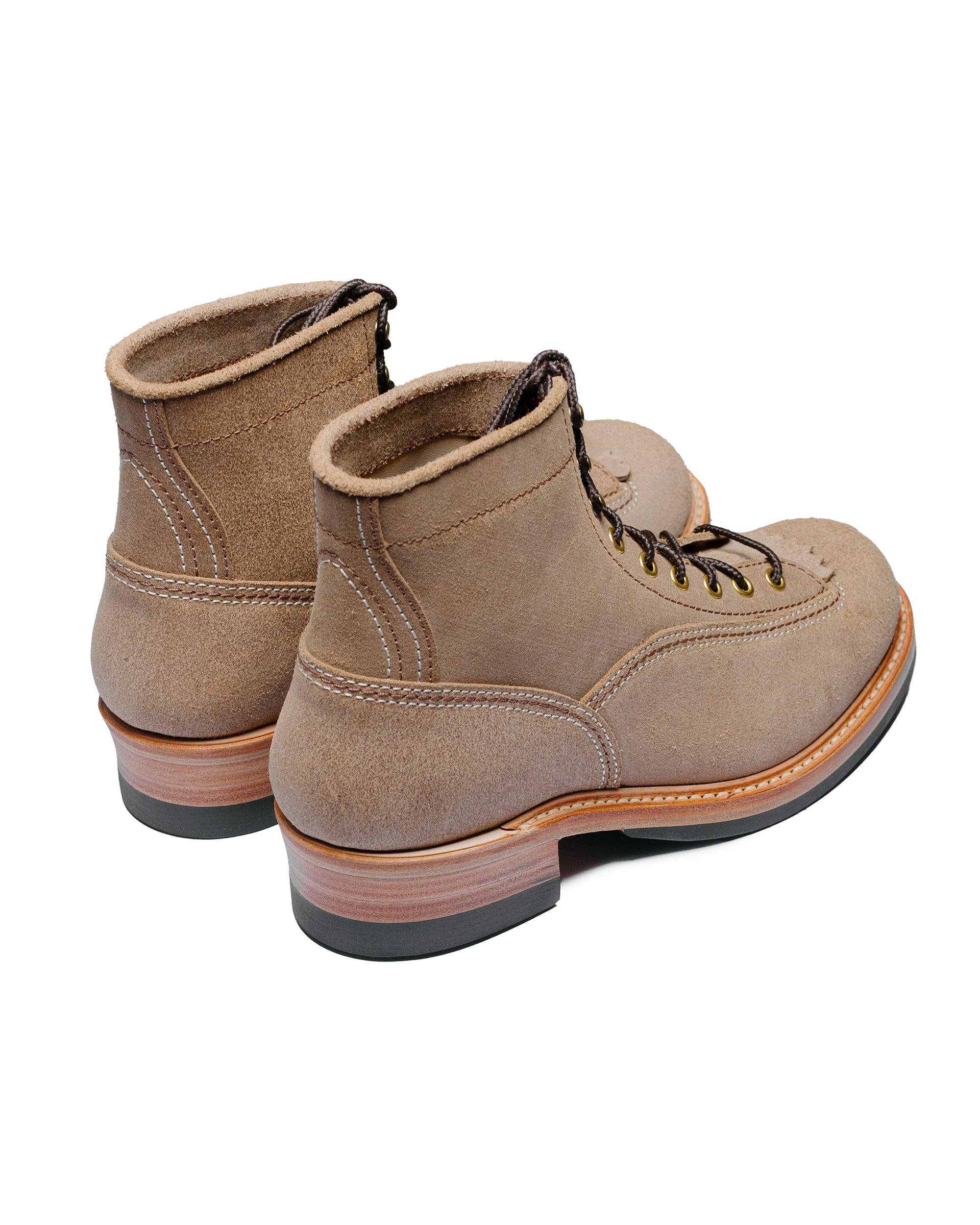 Donkey Puncher Boots Horween Leather CXL Natural Roughout - 3