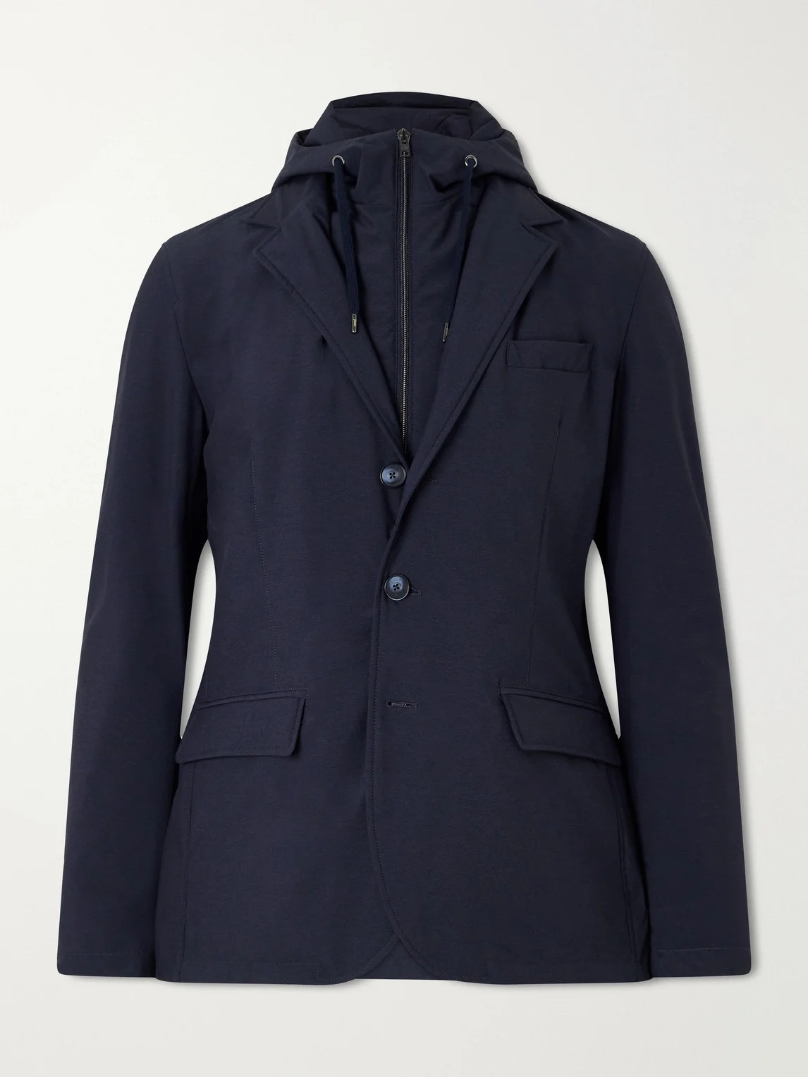 Hooded Shell Blazer - 1