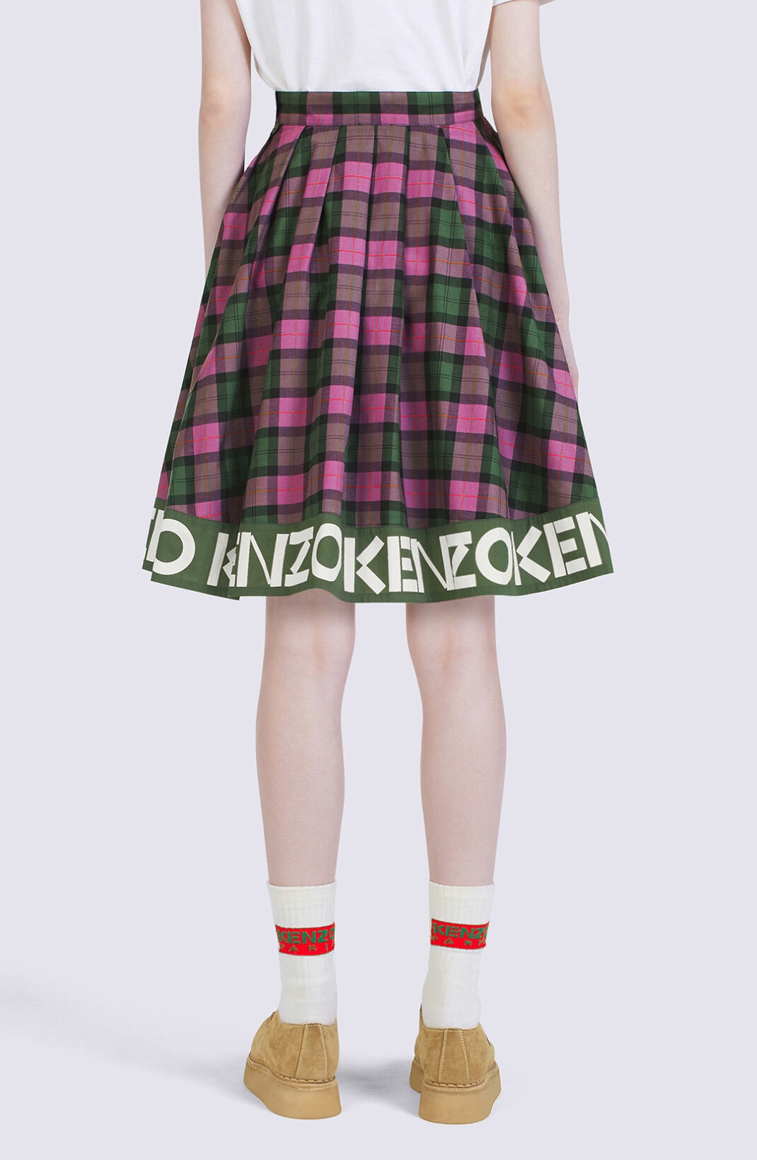 Flared checked skirt - 6