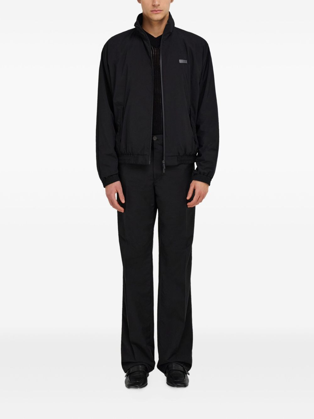 logo-patch bomber jacket - 2