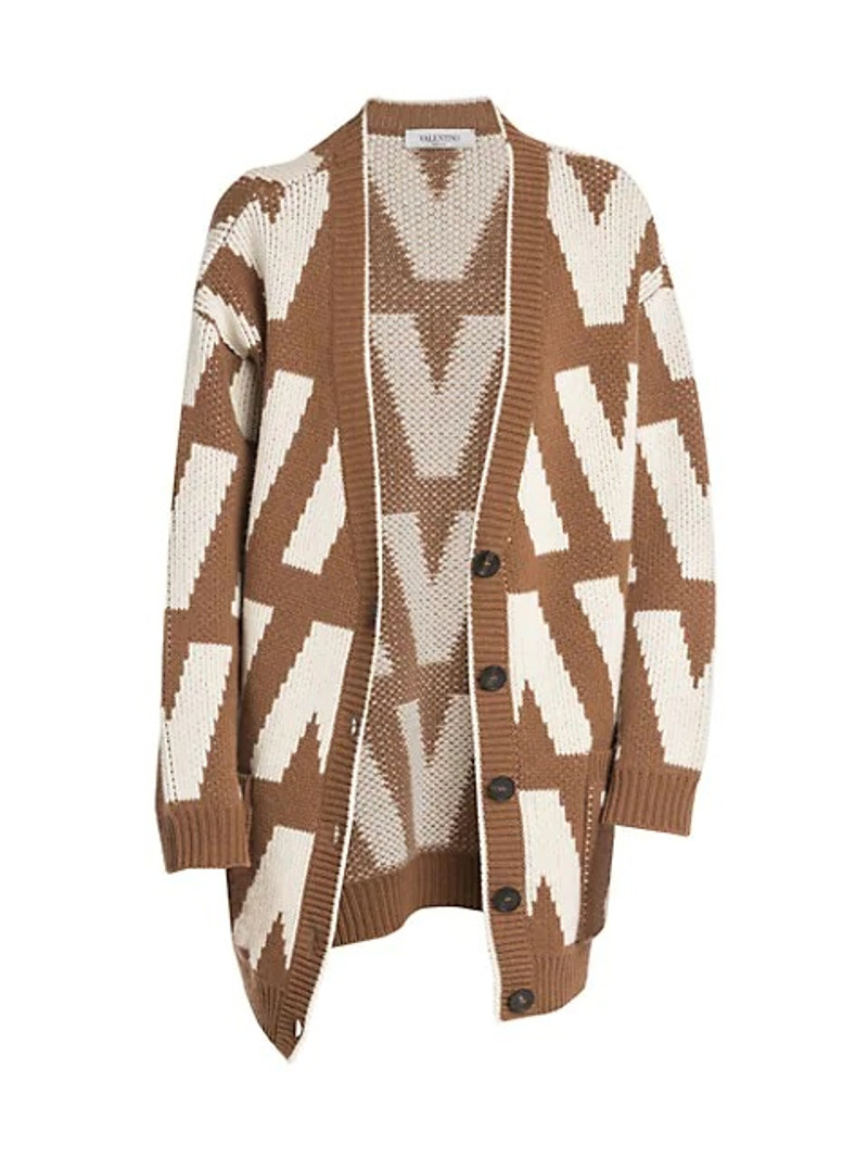 Virgin Wool Logo Cardigan - 1