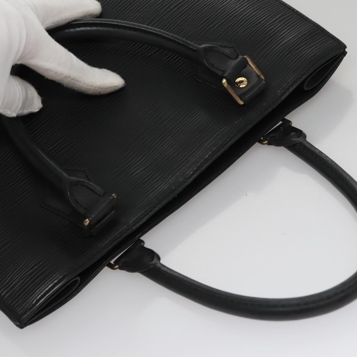 LOUIS VUITTON Epi Sac Plat PM Hand Bag Black M58658 - 6