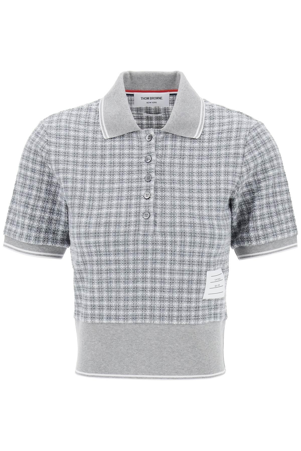 THOM BROWNE - Check tweed polo shirt - 1