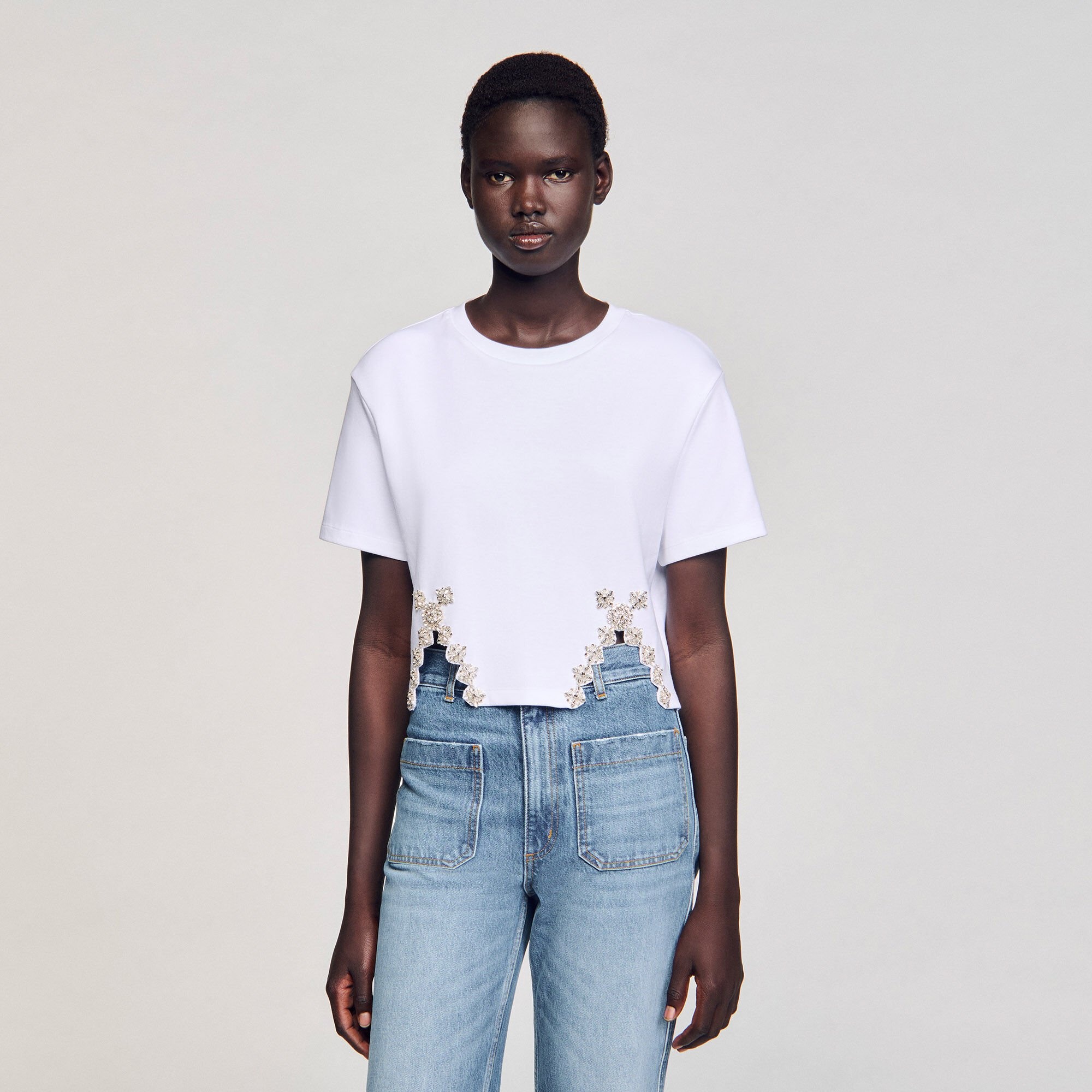 RHINESTONE CROP TOP - 4