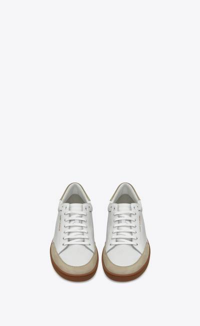 SAINT LAURENT court classic sl/10 sneakers in perforated leather and suede outlook