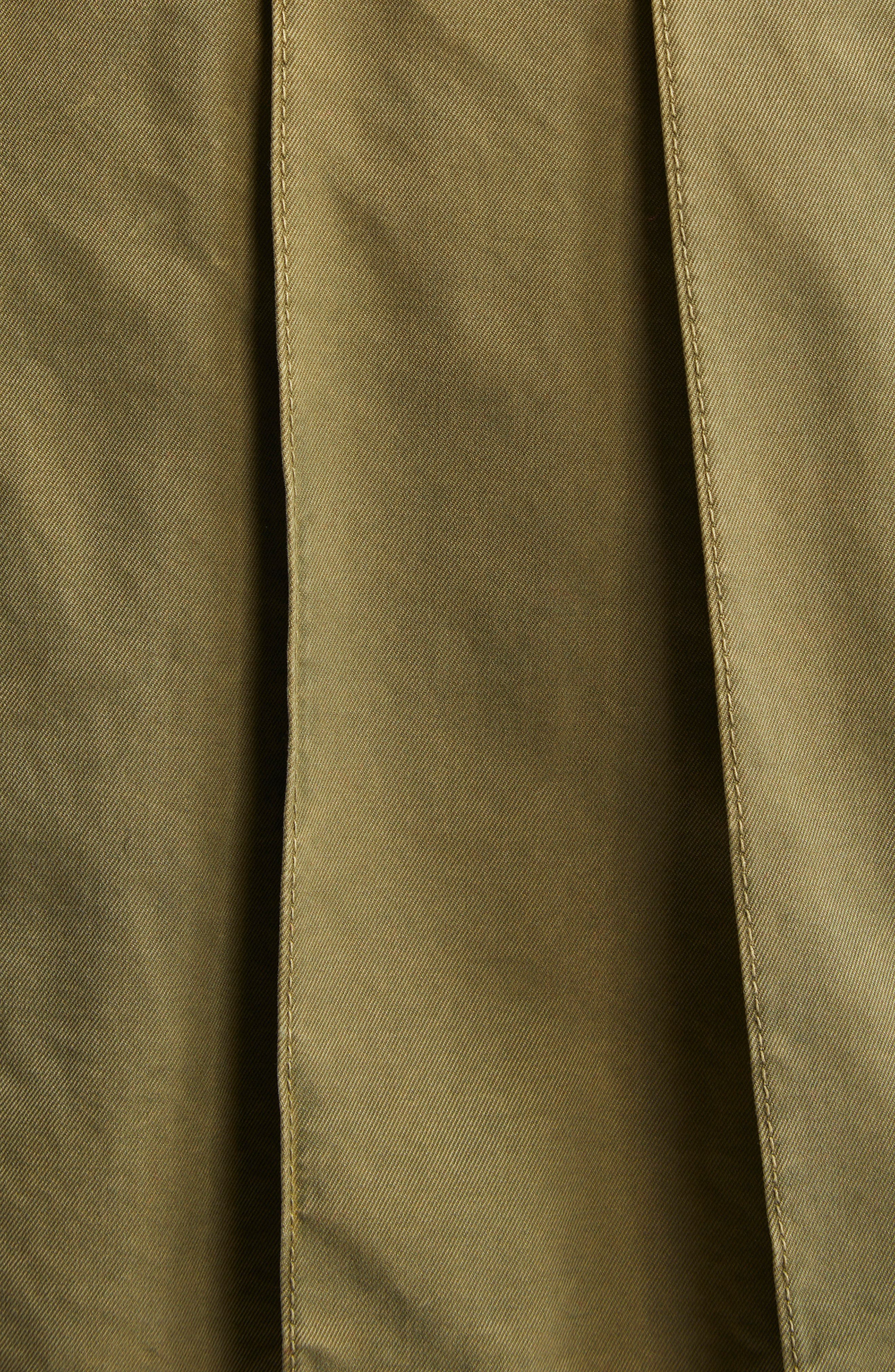 McQueen Pleated Twill Miniskirt in Khaki at Nordstrom - 7