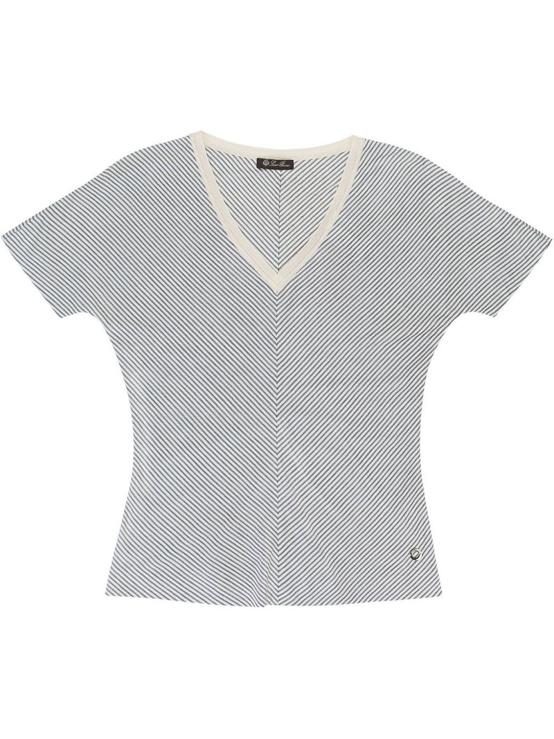 striped silk T-shirt 1
