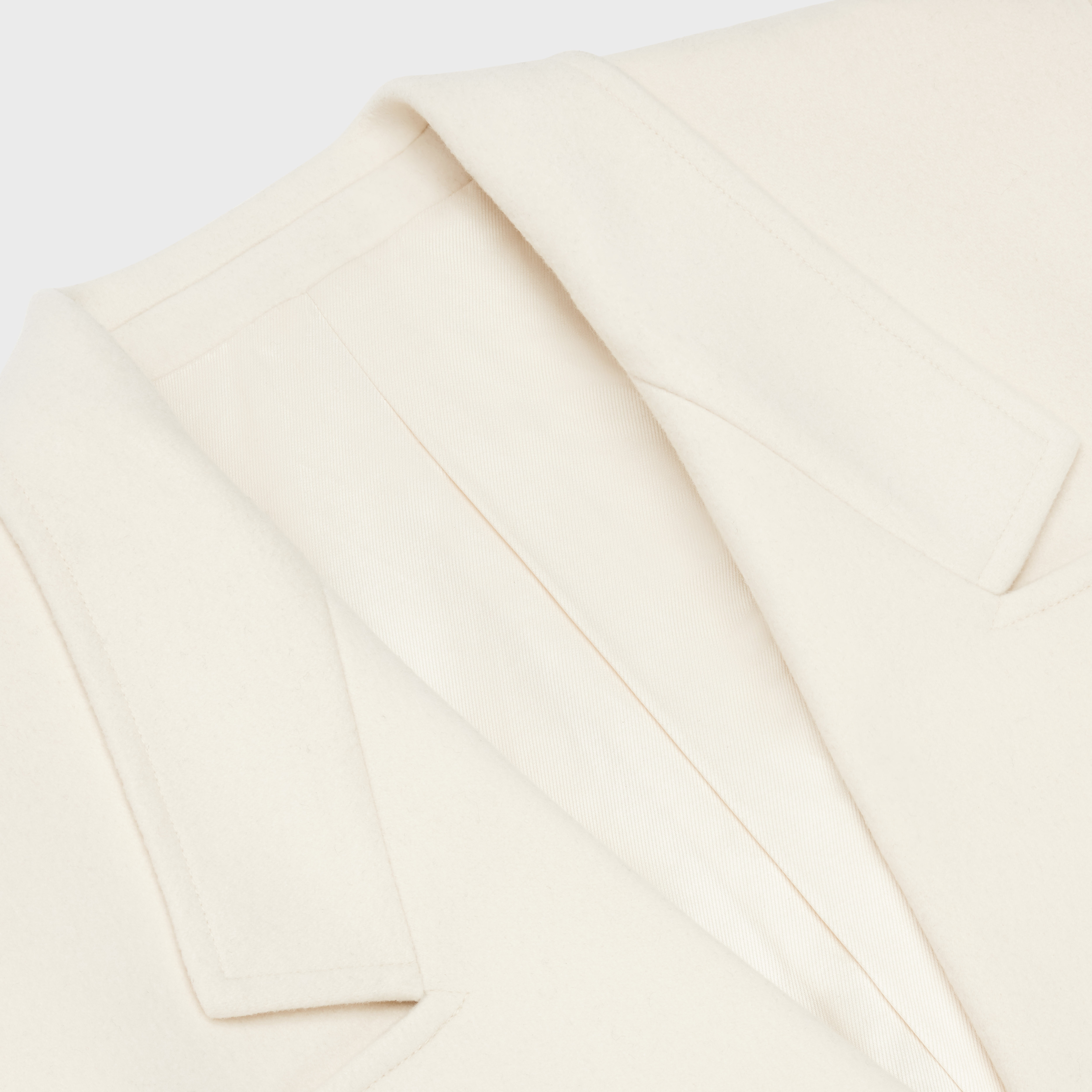 Cropped draped coat in Cashmere - 3
