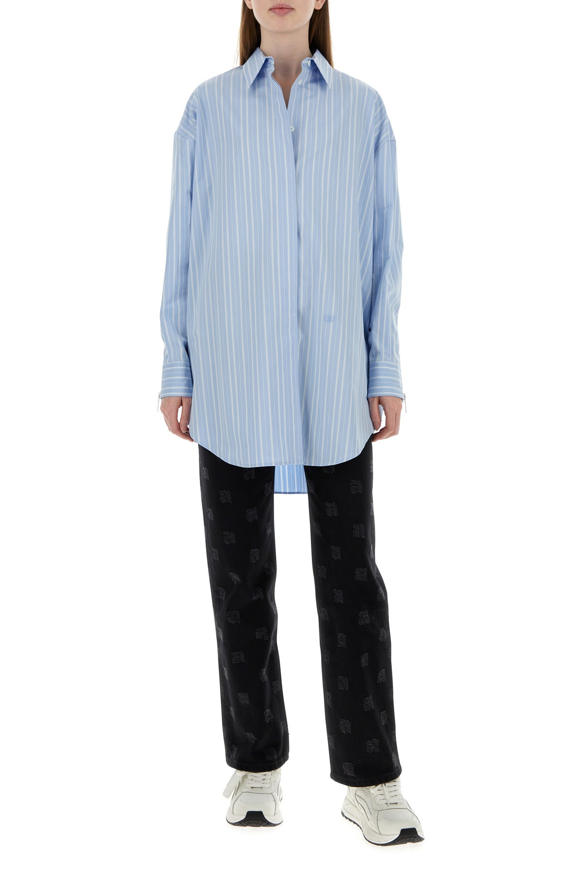 Embroidered poplin shirt dress - 6