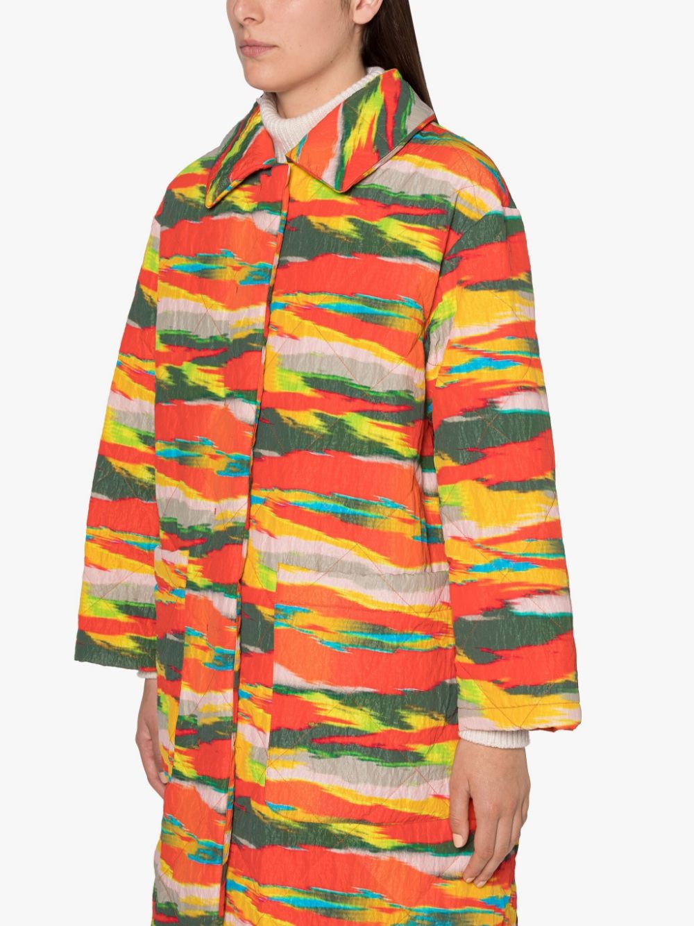 KENNA POP CAMO NYLON QUILTED COAT - 5