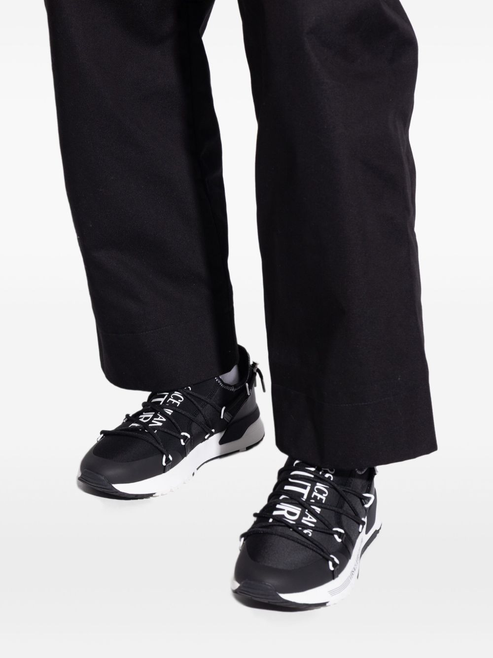 lace-up logo sneakers - 5