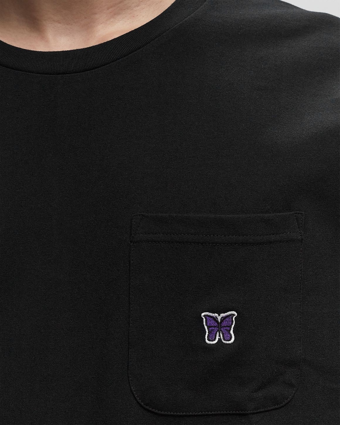NEEDLES｜ (L/S Crew Neck Tee Poly Jersey - BLACK (PU307) NEEDLES(ニードルズ)L/S Crew Neck Tee - Poly Jersey (PU307