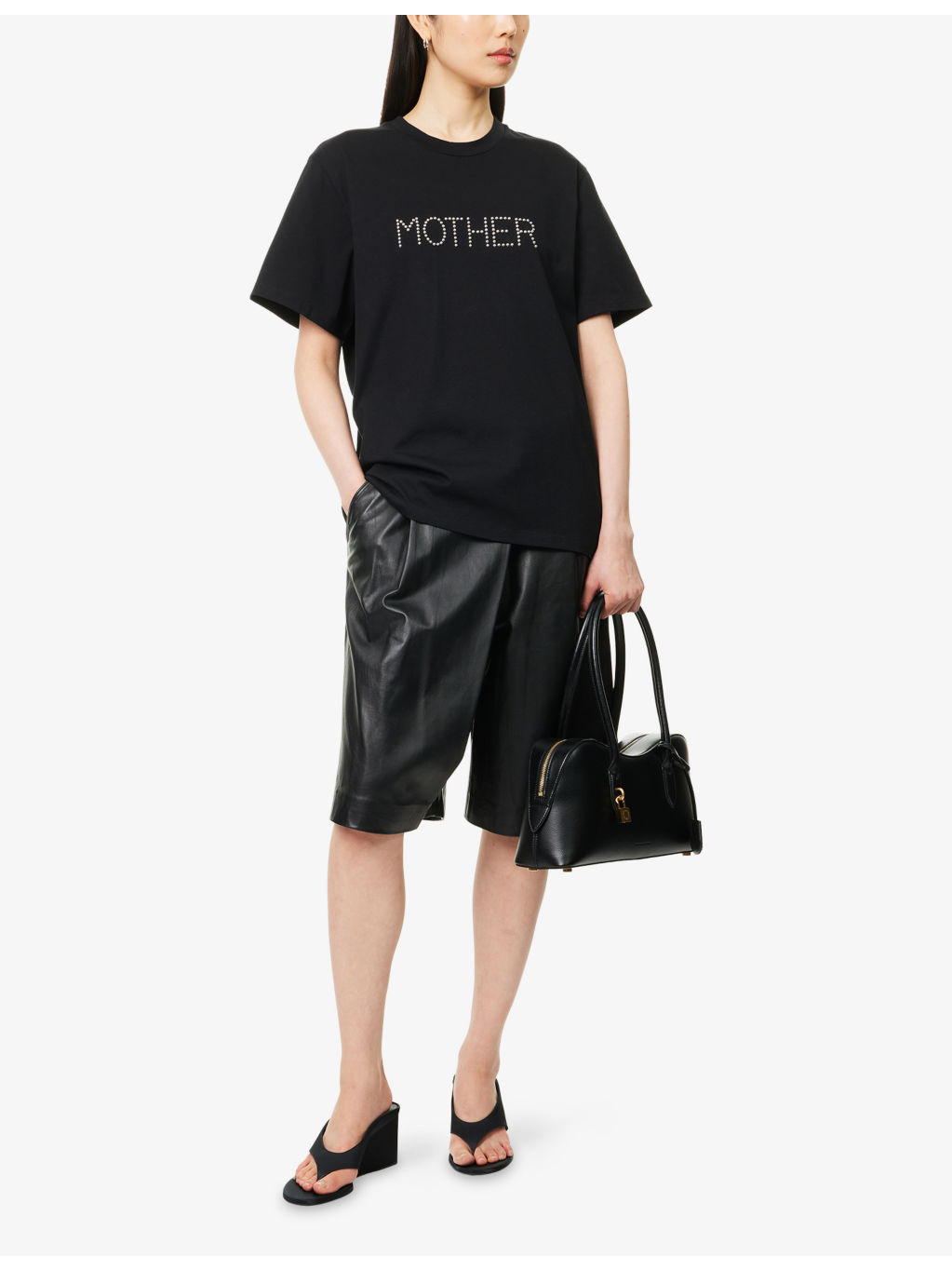 Stud-Embellished Oversized-Fit Cotton-Jersey T-Shirt - 2