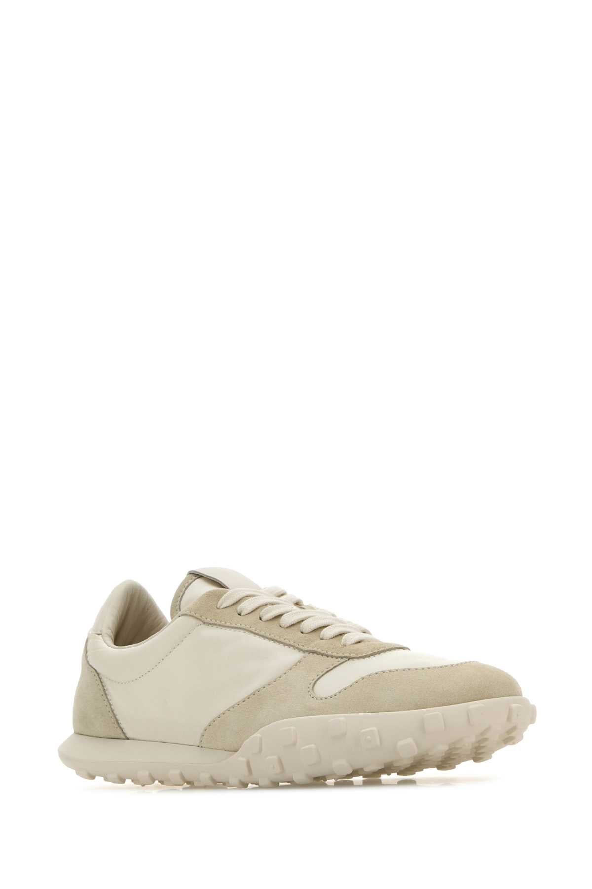 Jil Sander Men Two-Tone Fabric And Suede Sneakers - 2