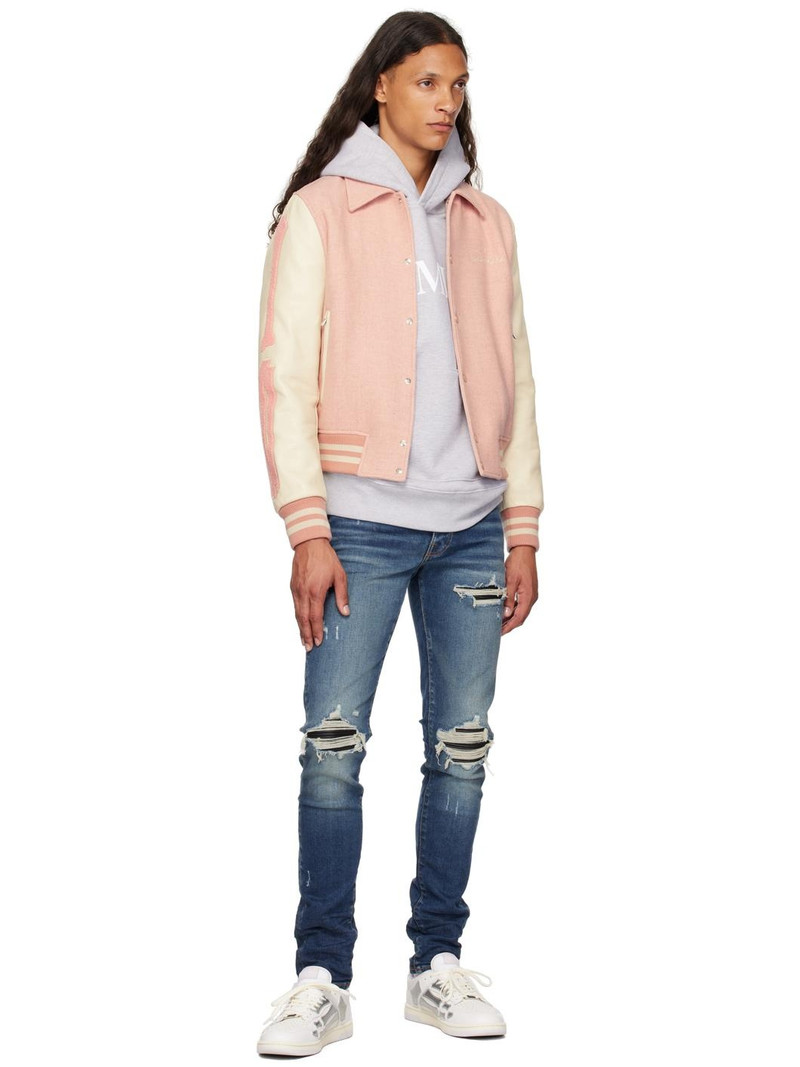 AMIRI White & Silver Metallic Skel Top Sneakers outlook