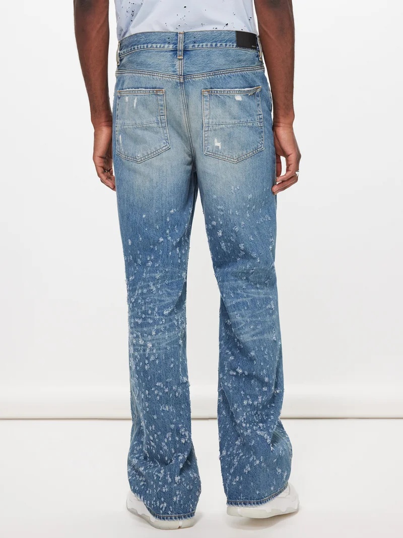 Shotgun distressed wide-leg jeans - 4