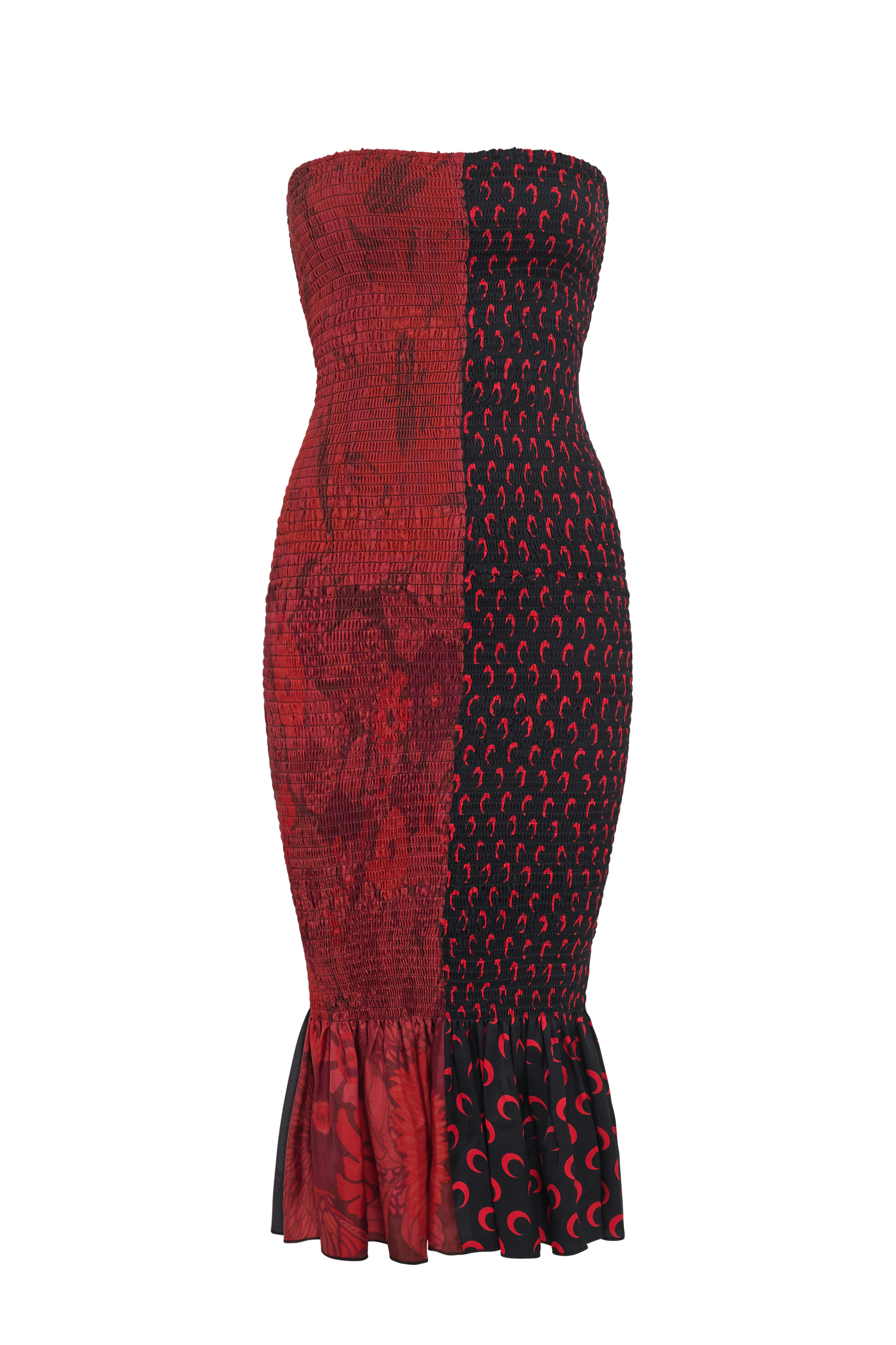 Upcycled Shirred Scarves Tube Dress - 3