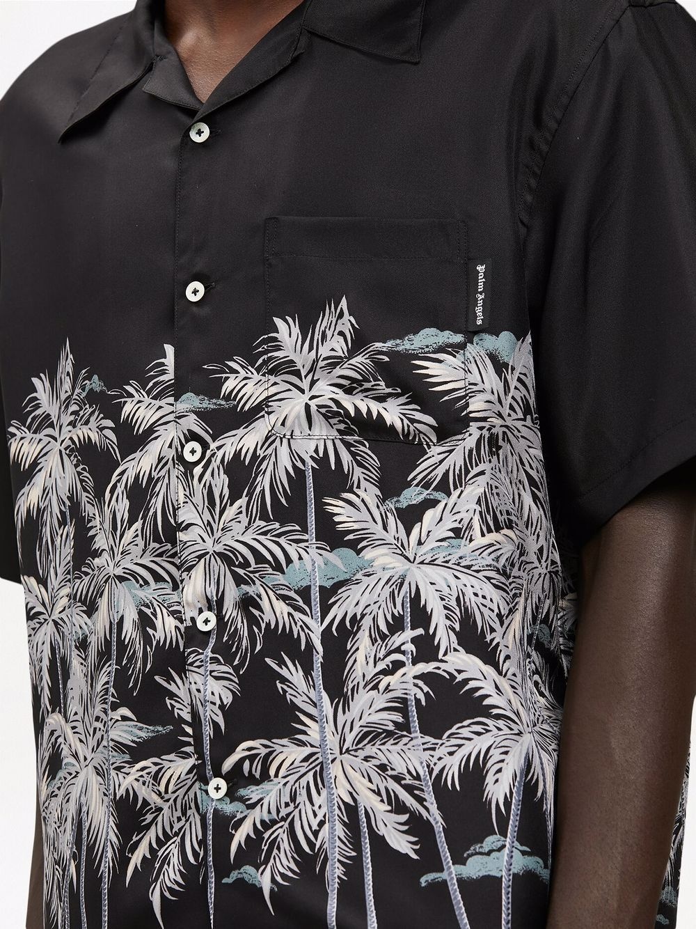 palm tree-print silk shirt - 5