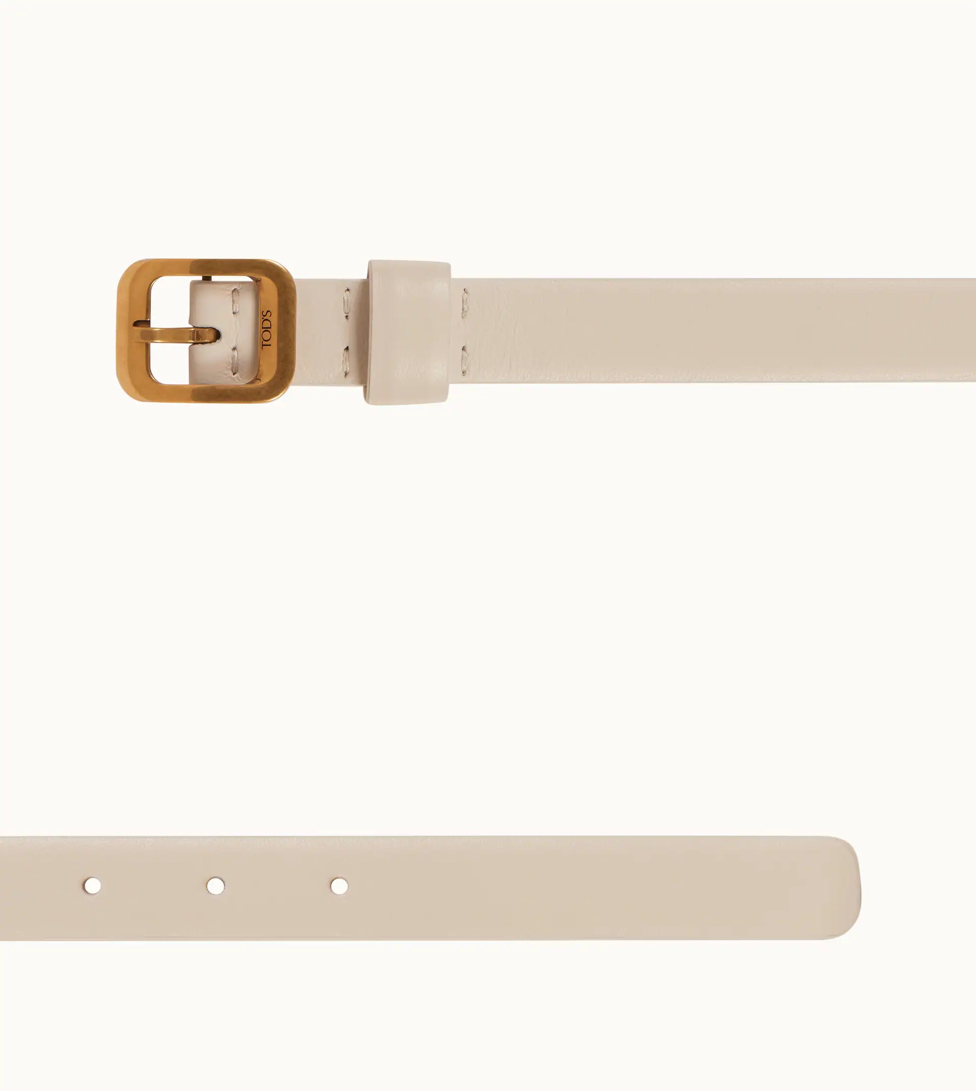 BELT IN LEATHER - WHITE - 2