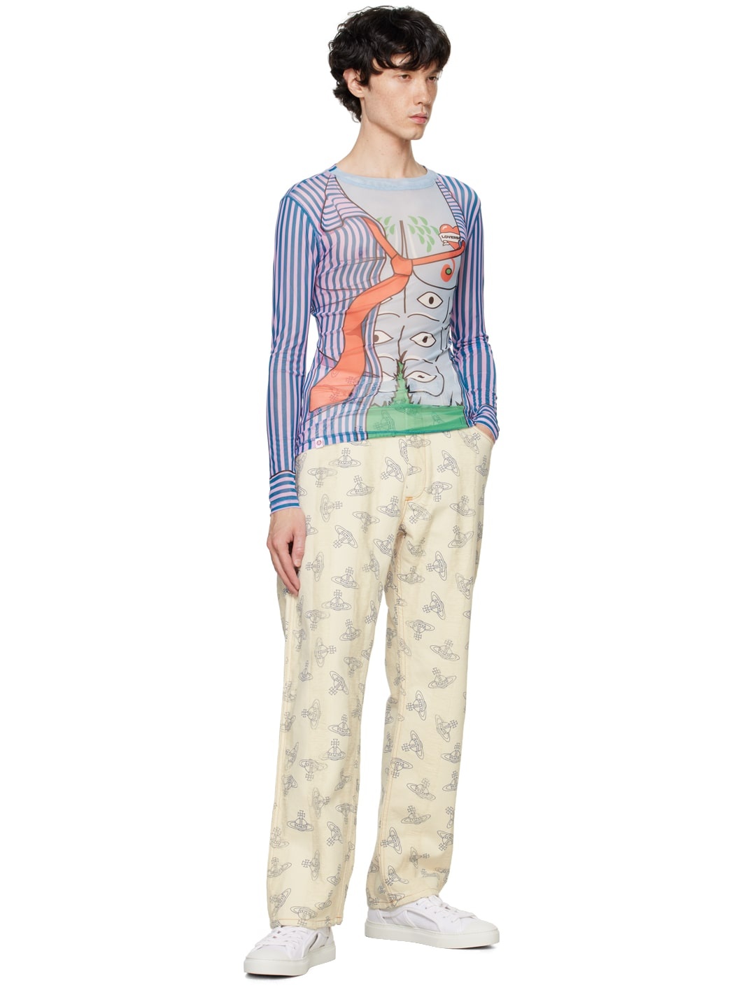 【関税込み】Vivienne Westwood オフホワイト Ranch ジーンズ Vivienne Westwood Off-White Ranch Jeans | ssense | REVERSIBLE