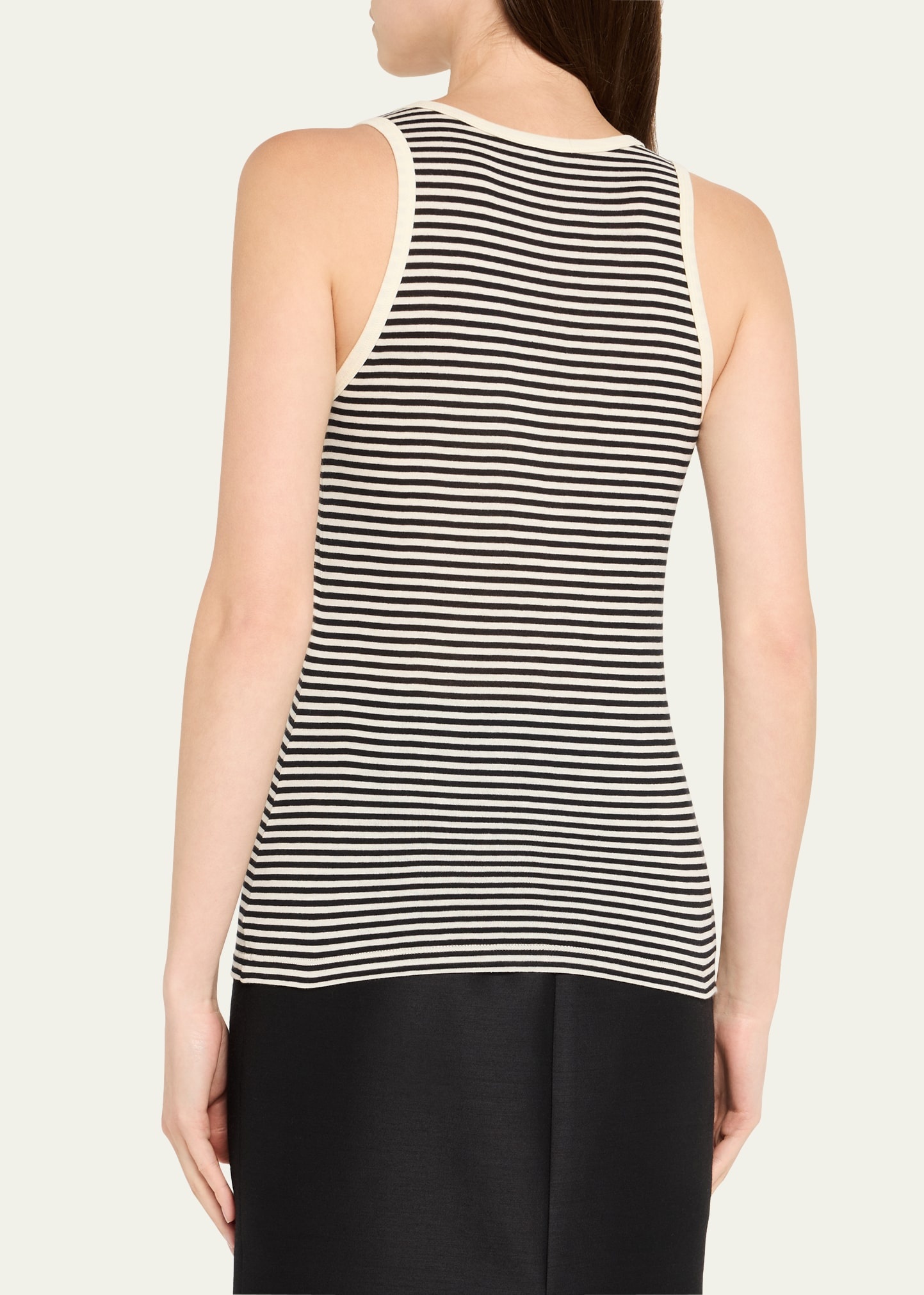 YSL Logo Striped Tank Top - 3