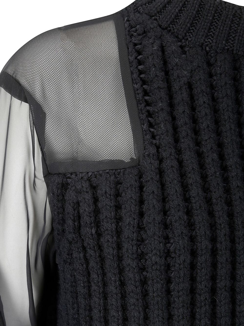 knitted chiffon dress - 3