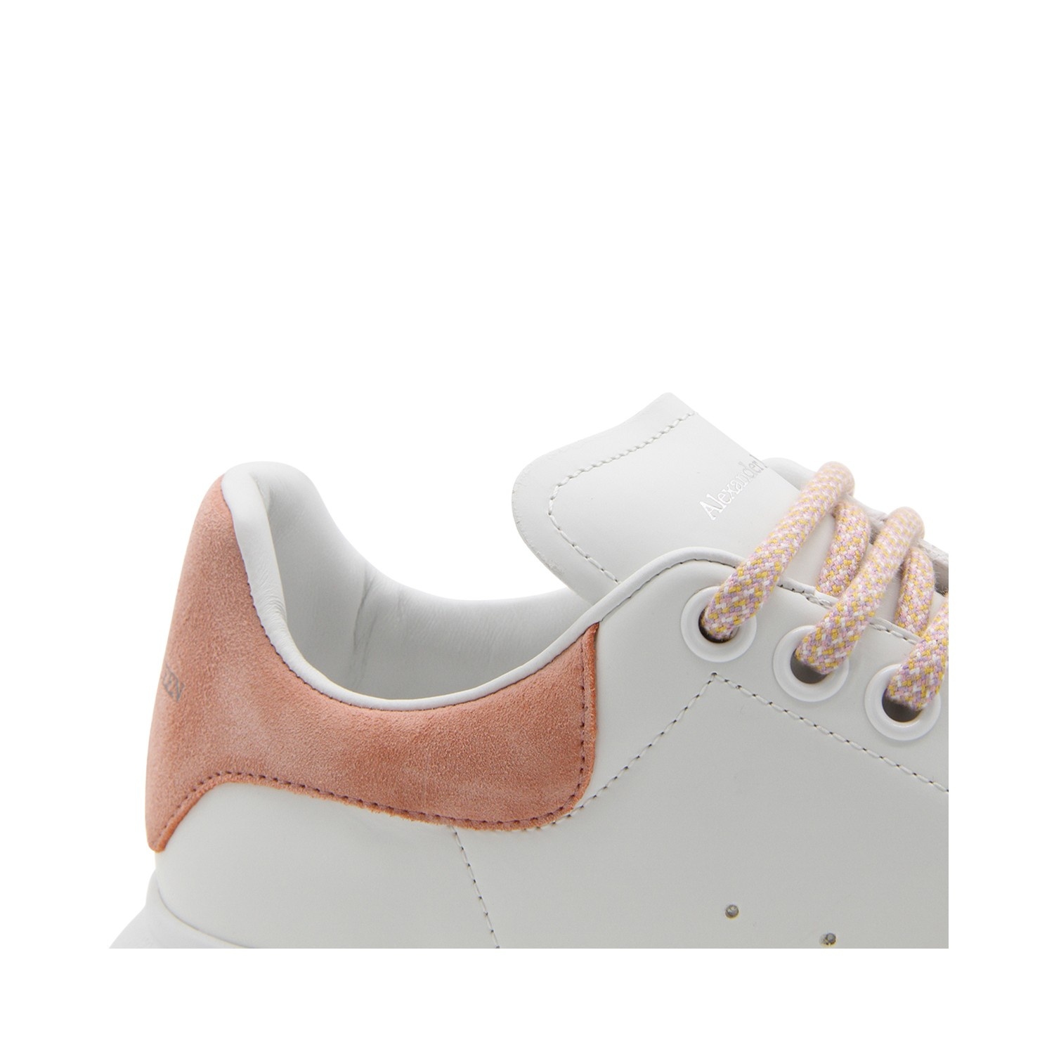 WHITE LEATHER AND PINK SUEDE OVERSIZED SNEAKERS - 4