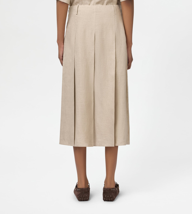 SKIRT IN LINEN - BEIGE 4