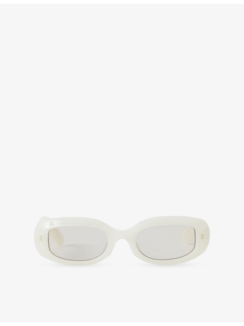 Bahia Oval-Frame Acetate Sunglasses 1