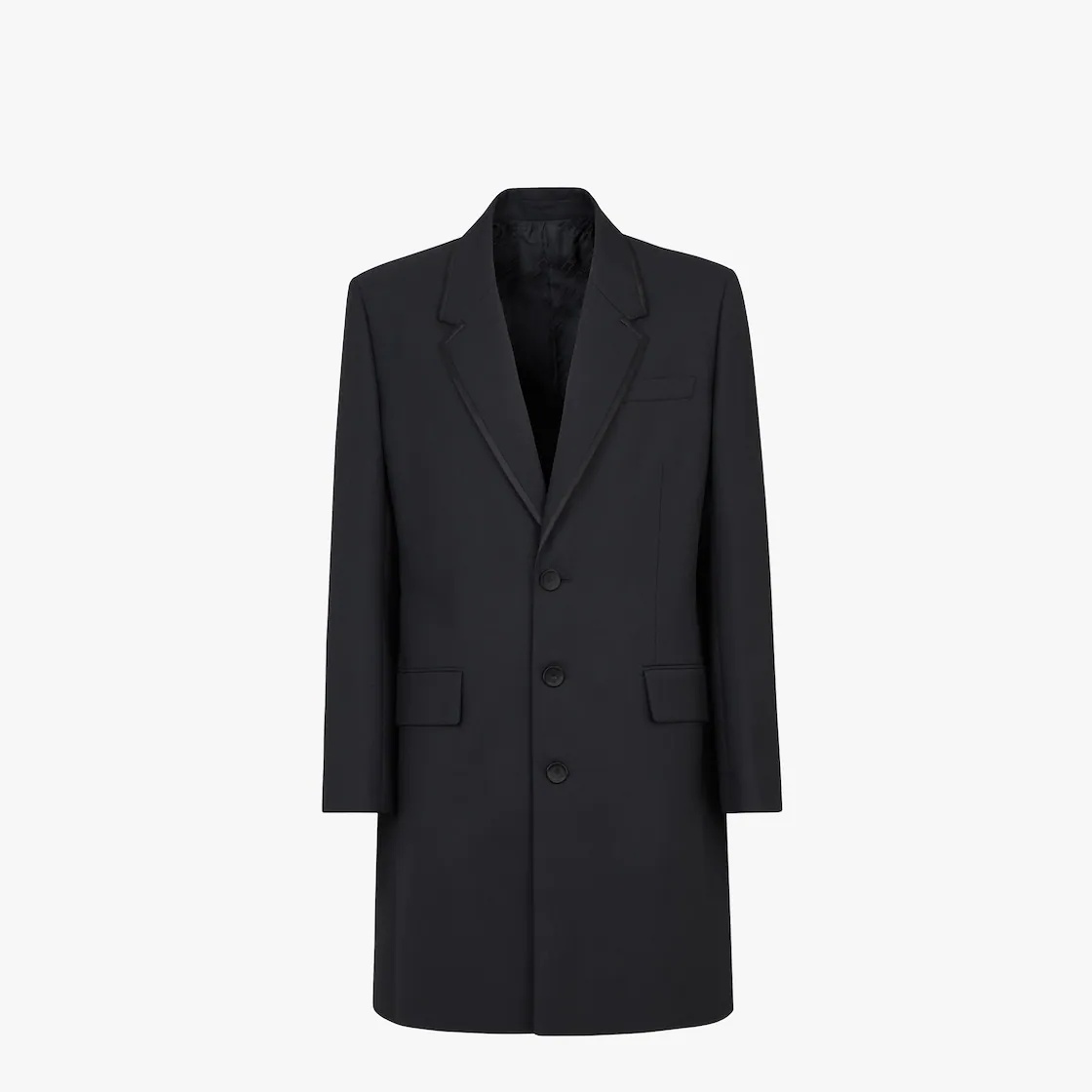 Black wool coat - 1