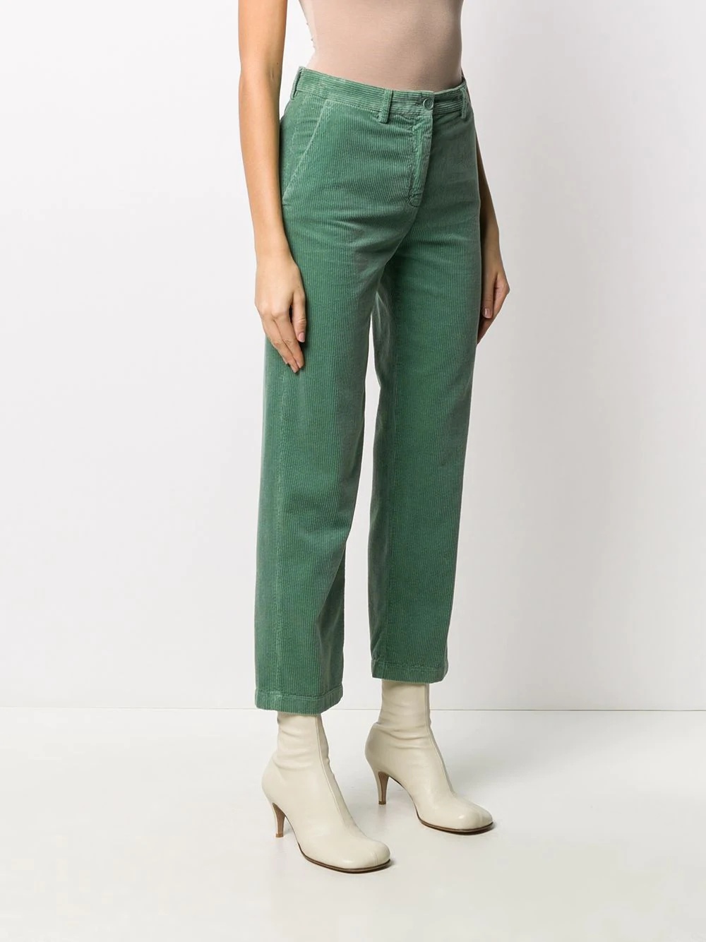 cropped corduroy trousers - 3