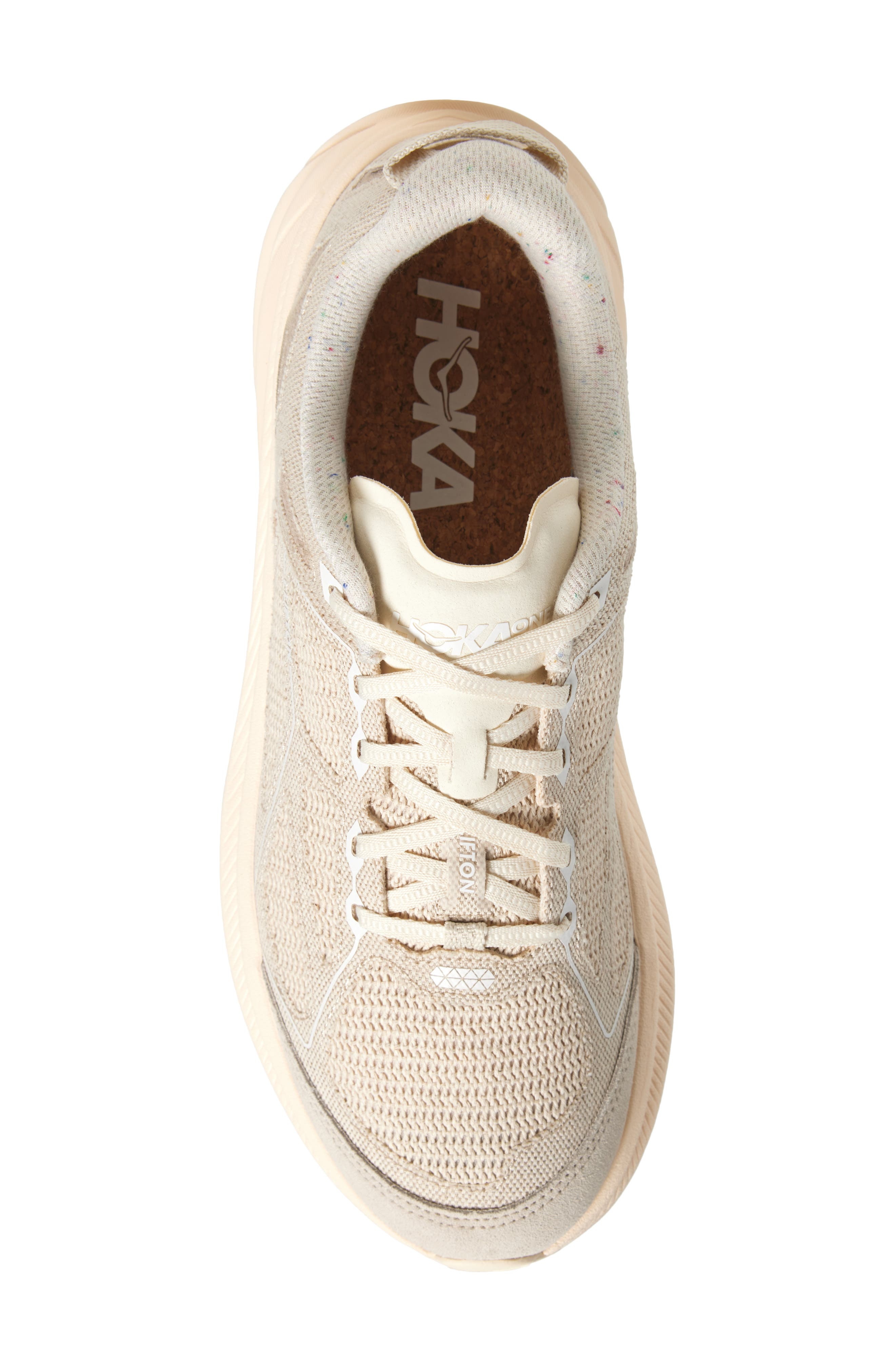 HOKA Vibrant Bloom Clifton One9 Sneaker in Alabaster /Cielo Blue at Nordstrom - 5
