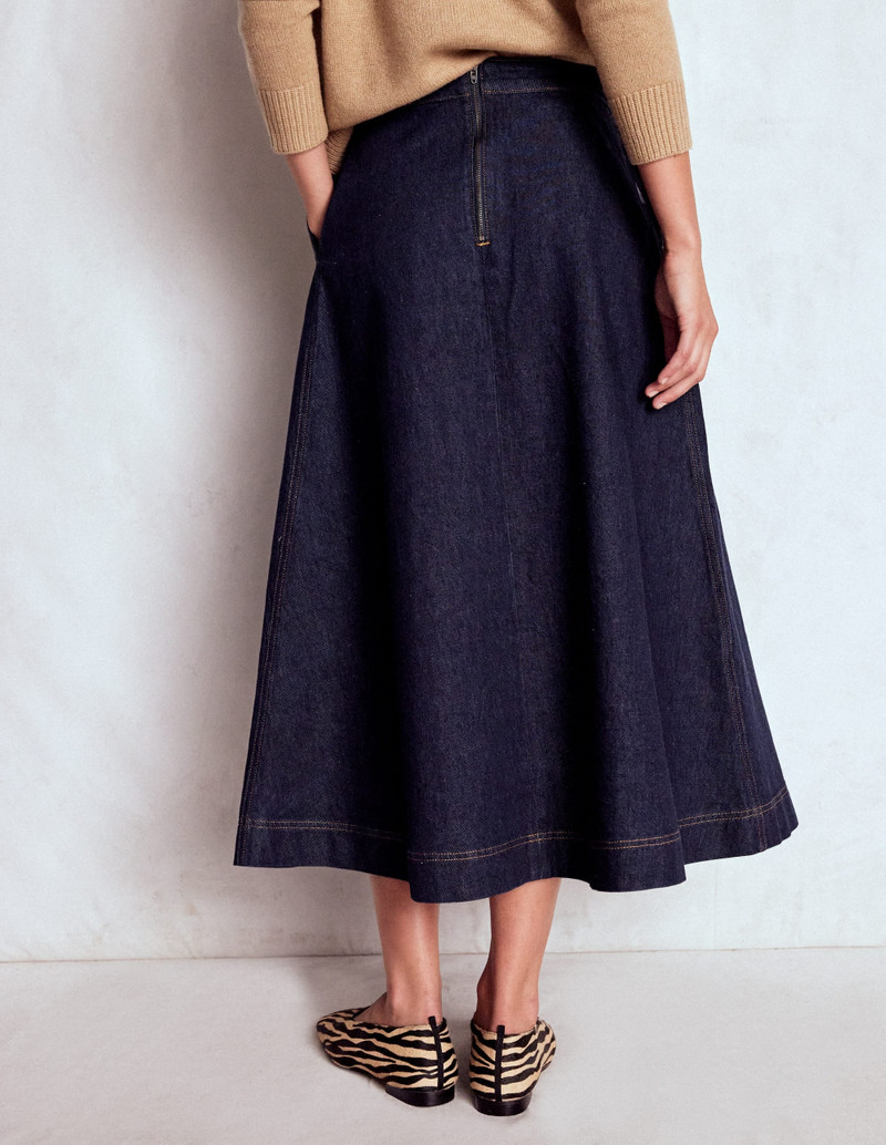 Verity Denim Midi Skirt-Indigo 4