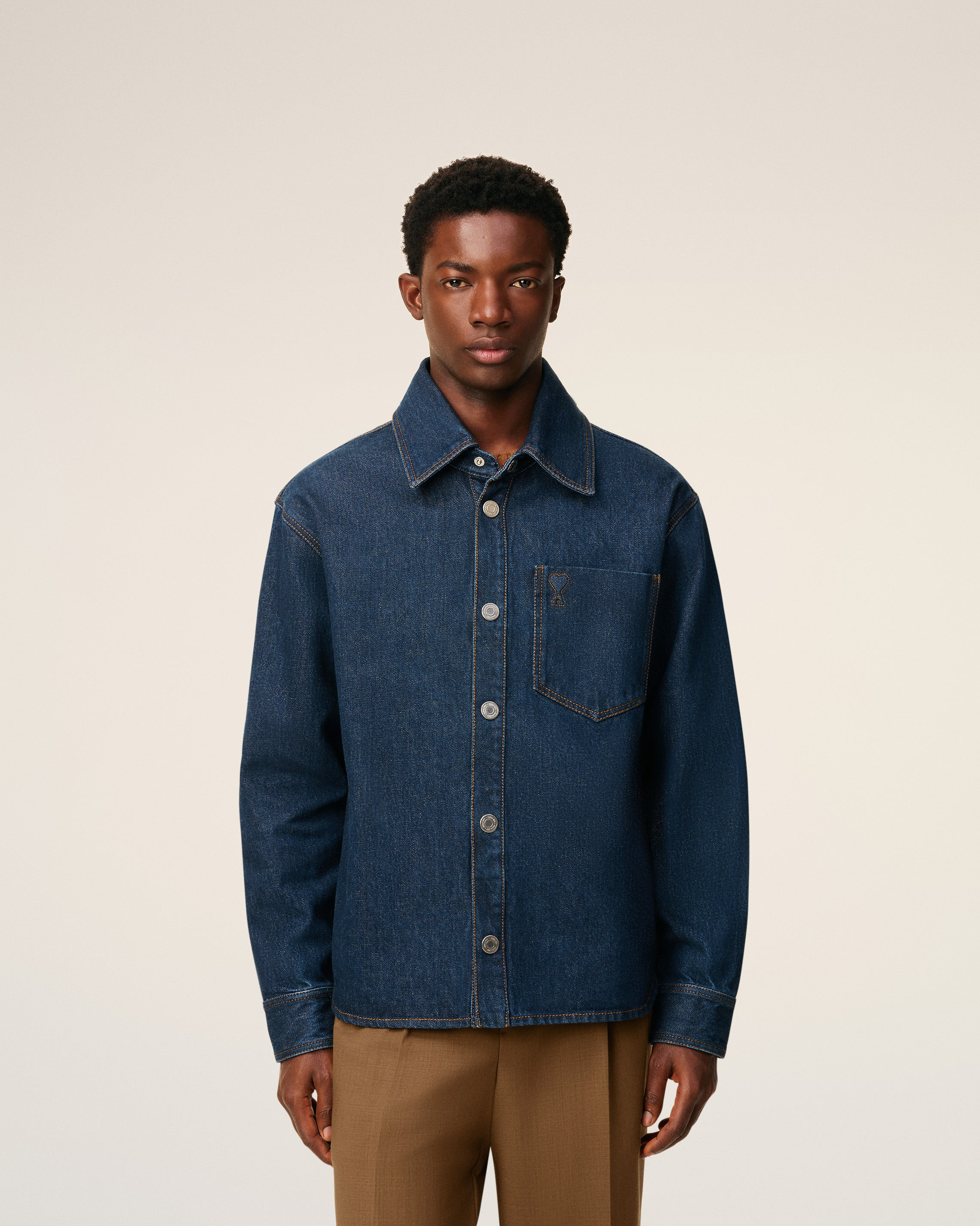 BLUE COTTON AMI DE COEUR OVERSHIRT - 3