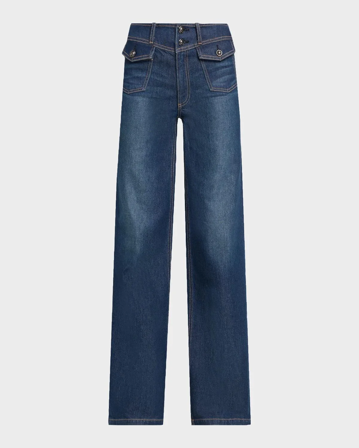 Ciara High-Rise Wide-Leg Jeans - 1