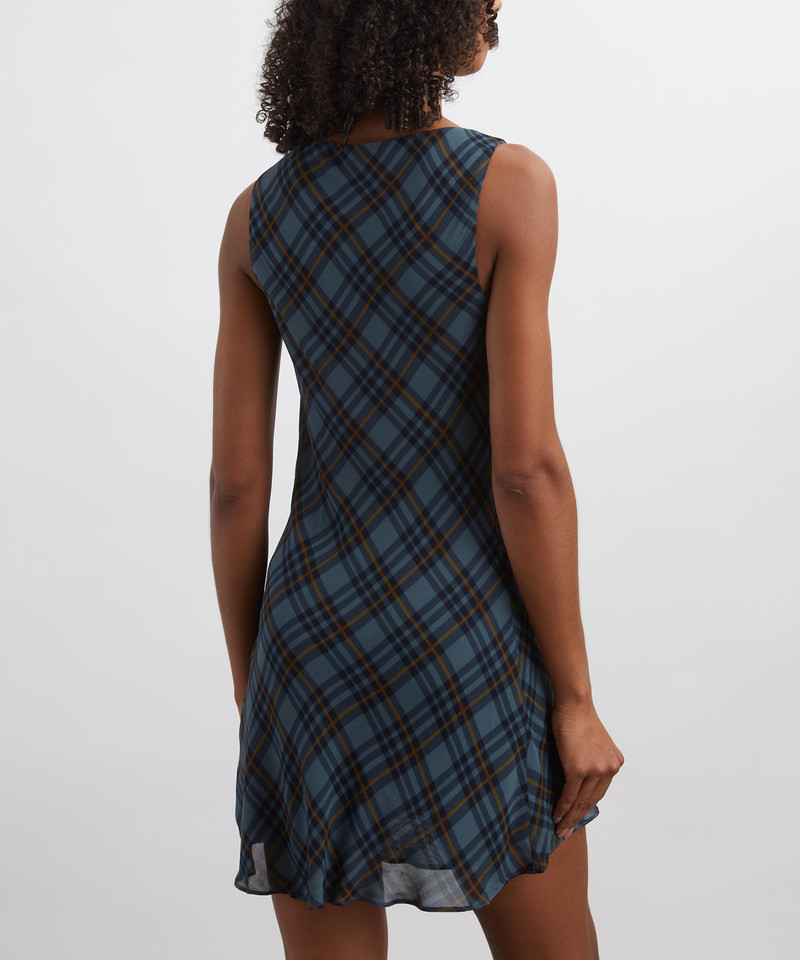 Dale Slate Plaid Mini Dress 4