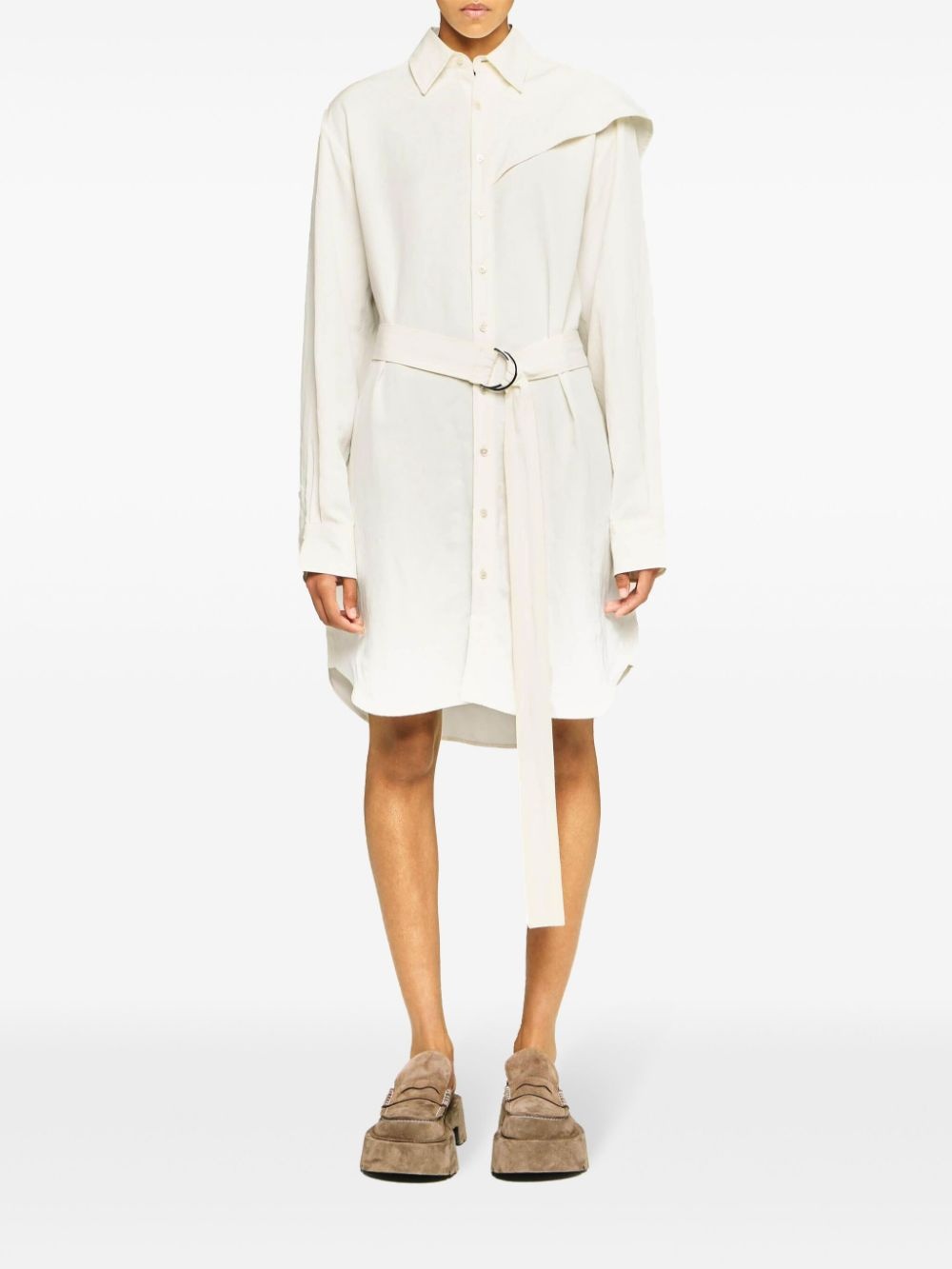 cape midi dress - 2