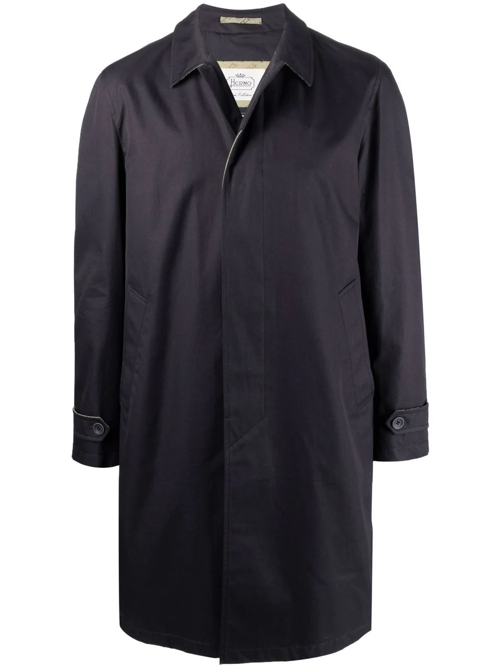 mid-length buttoned coat - 1