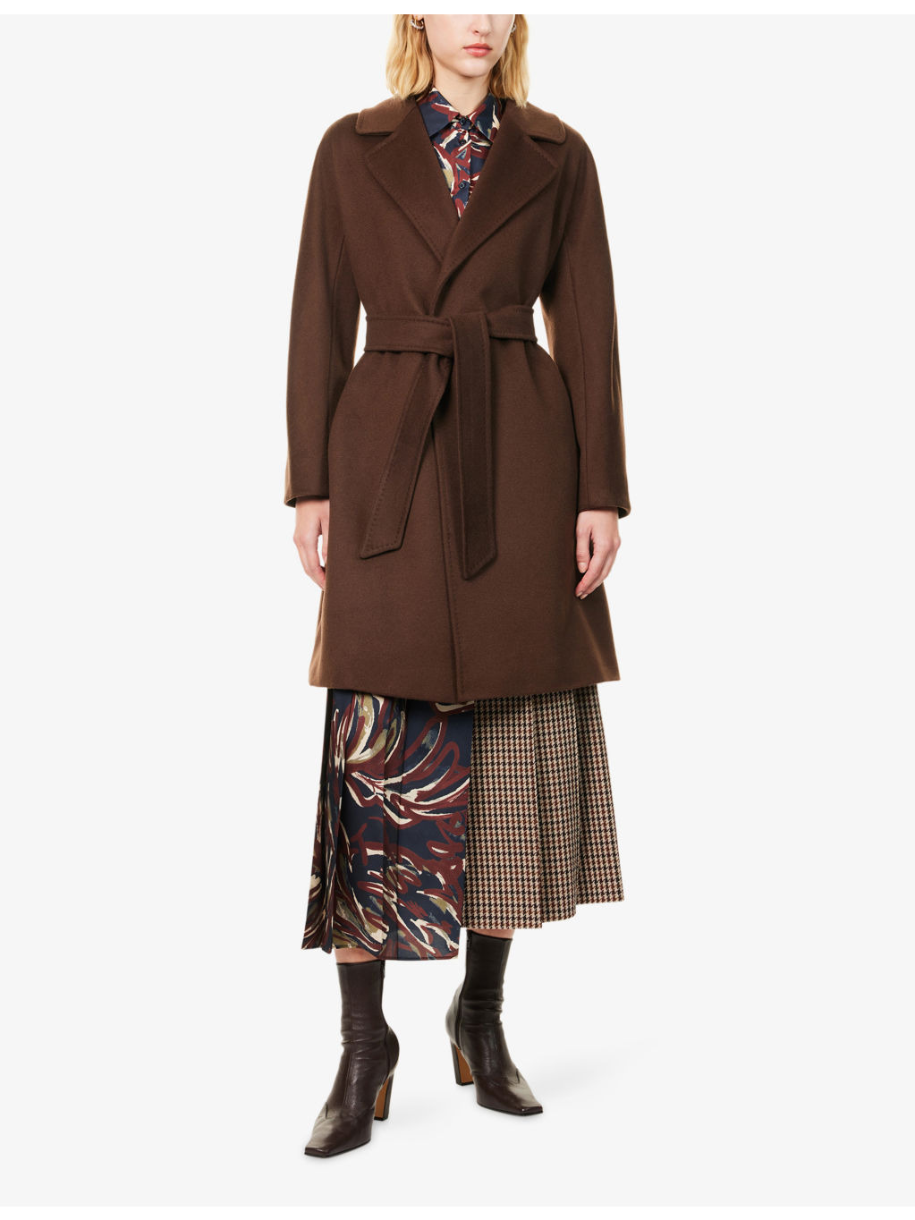Corte Brushed Wool Coat - 3