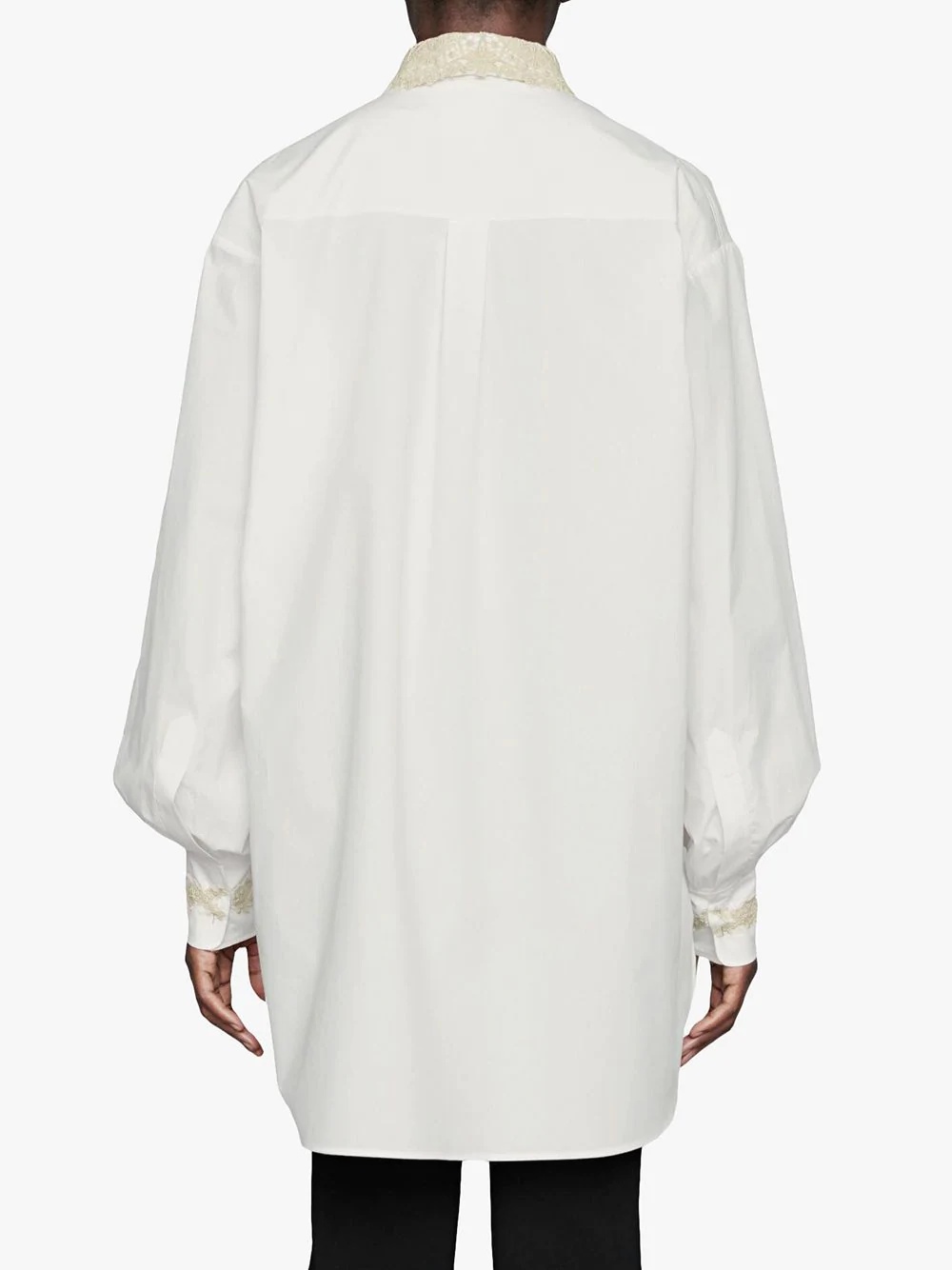 detachable collar oversized shirt - 4