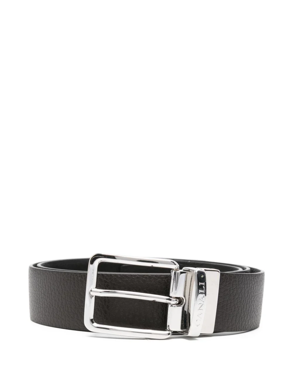 grained buckle belt - 1