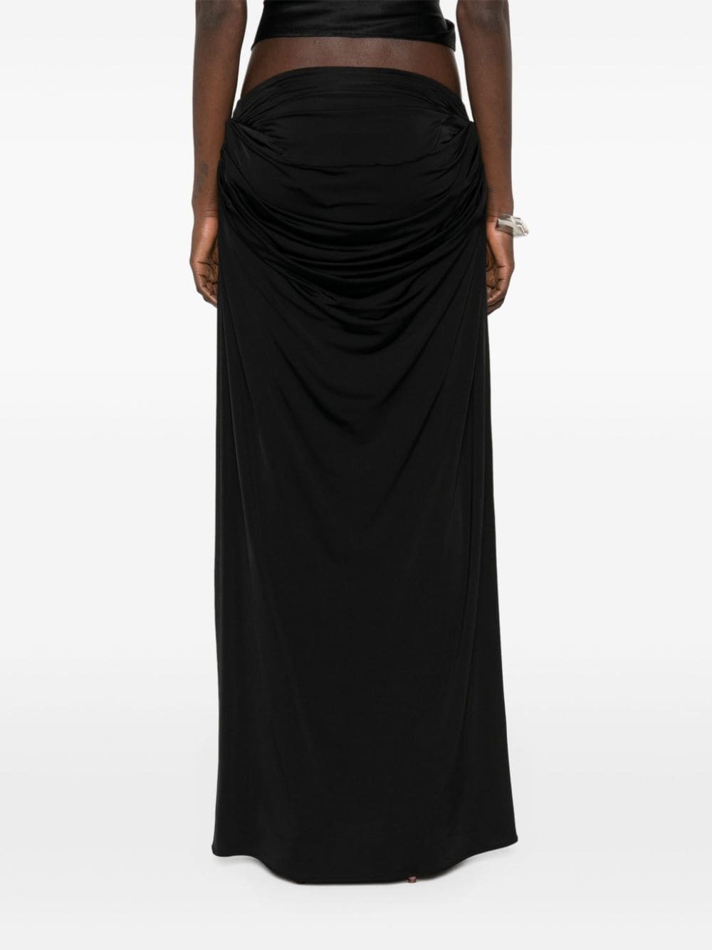 スカート Magda Butrym Long Stretch Viscose Skirt With Side Draping Magda Butrym Long Stretch Viscose Skirt With Side Draping